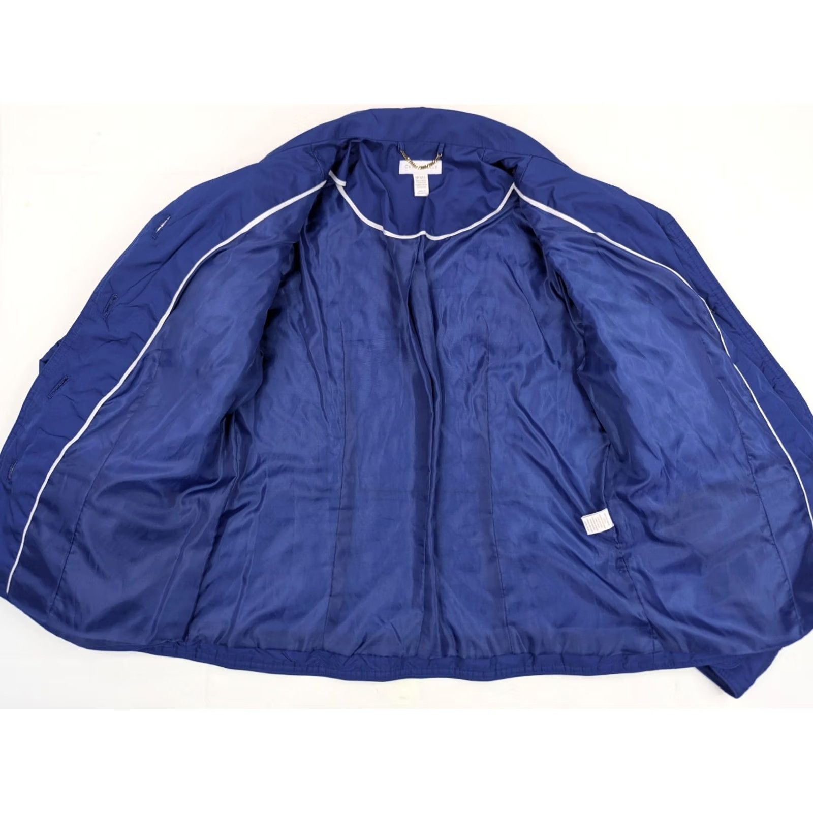 Charter Club Charter Club Quilted Lined Jacket Women S, Blue Lightweight Gold Buttons - EUC Size S / US 4 / IT 40 - 4 Thumbnail