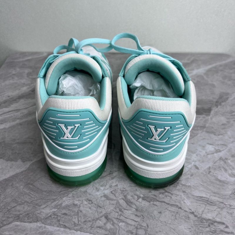 Louis Vuitton Louis Vuitton Trainer Low Top Sneakers in Tiffany Green -25 Size US 8.5 / EU 41-42 - 3 Thumbnail
