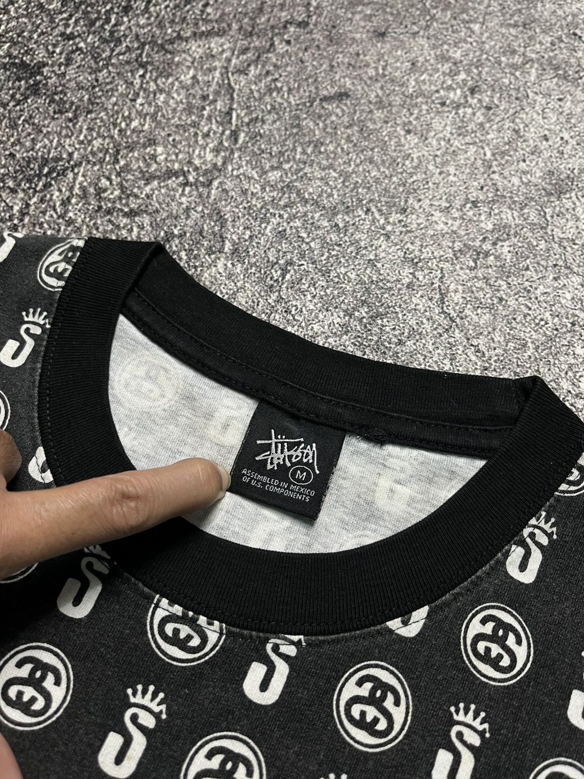 Stussy Stussy Crown And Link Logo Black T-Shirts Size US M / EU 48-50 / 2 - 3 Thumbnail