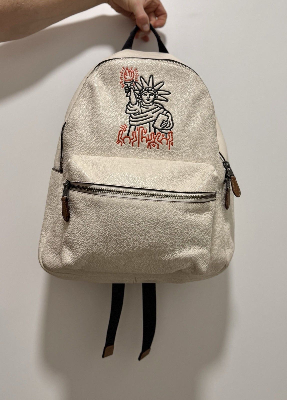 Coach × Keith Haring Coach x Keith Haring Backpack Bag Statue of Liberty Leather Size ONE SIZE - 2 Thumbnail