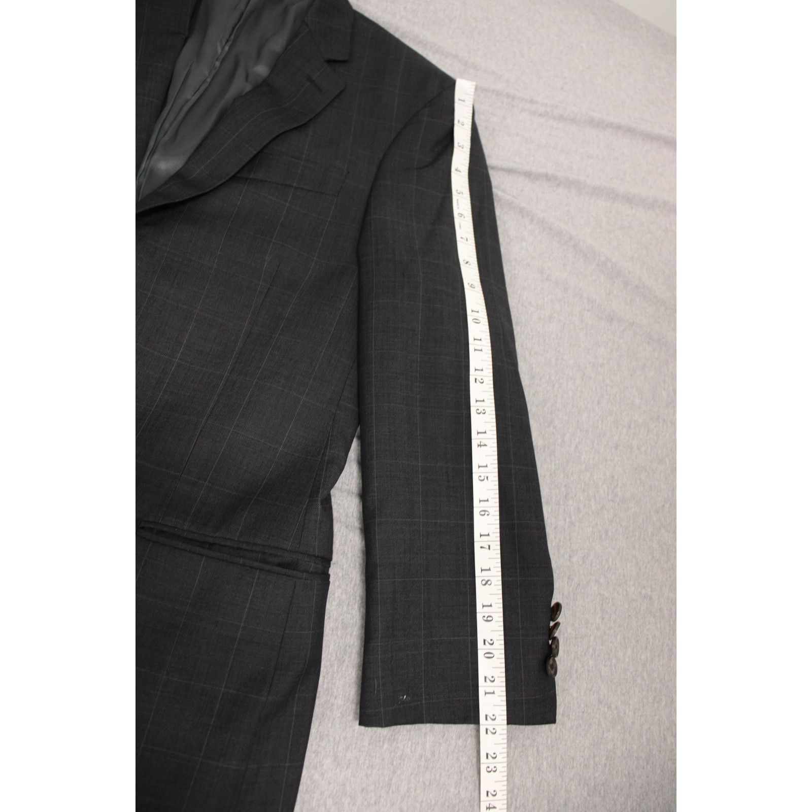 Lauren Ralph Lauren Lauren Ralph Lauren Blazer Men 36R Gray Check 100% Wool Size 36R - 7 Thumbnail