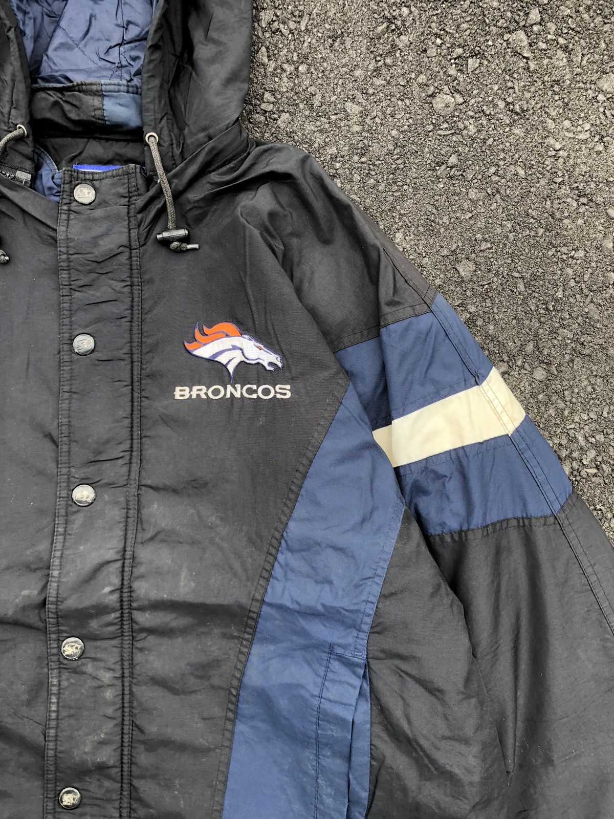 Vintage Vintage 90s Starter NFL Denver Broncos Hooded Jacket Size US XXL / EU 58 / 5 - 13 Thumbnail