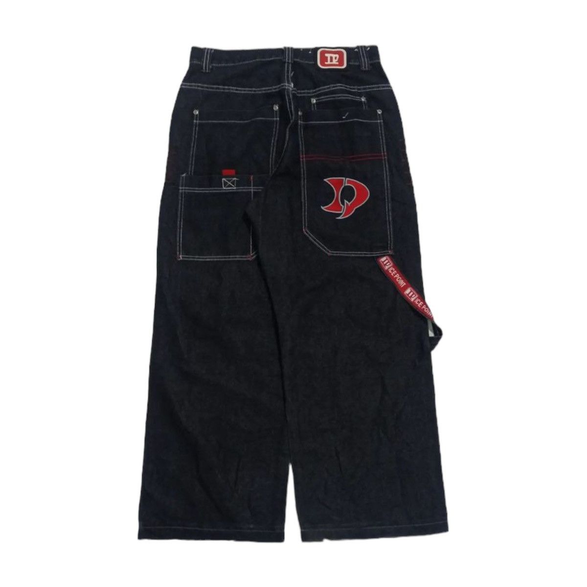 image of Jnco x Vintage Y2K Ice Point Big Pocket Baggy Jeans in Denim, Men's (Size 33)