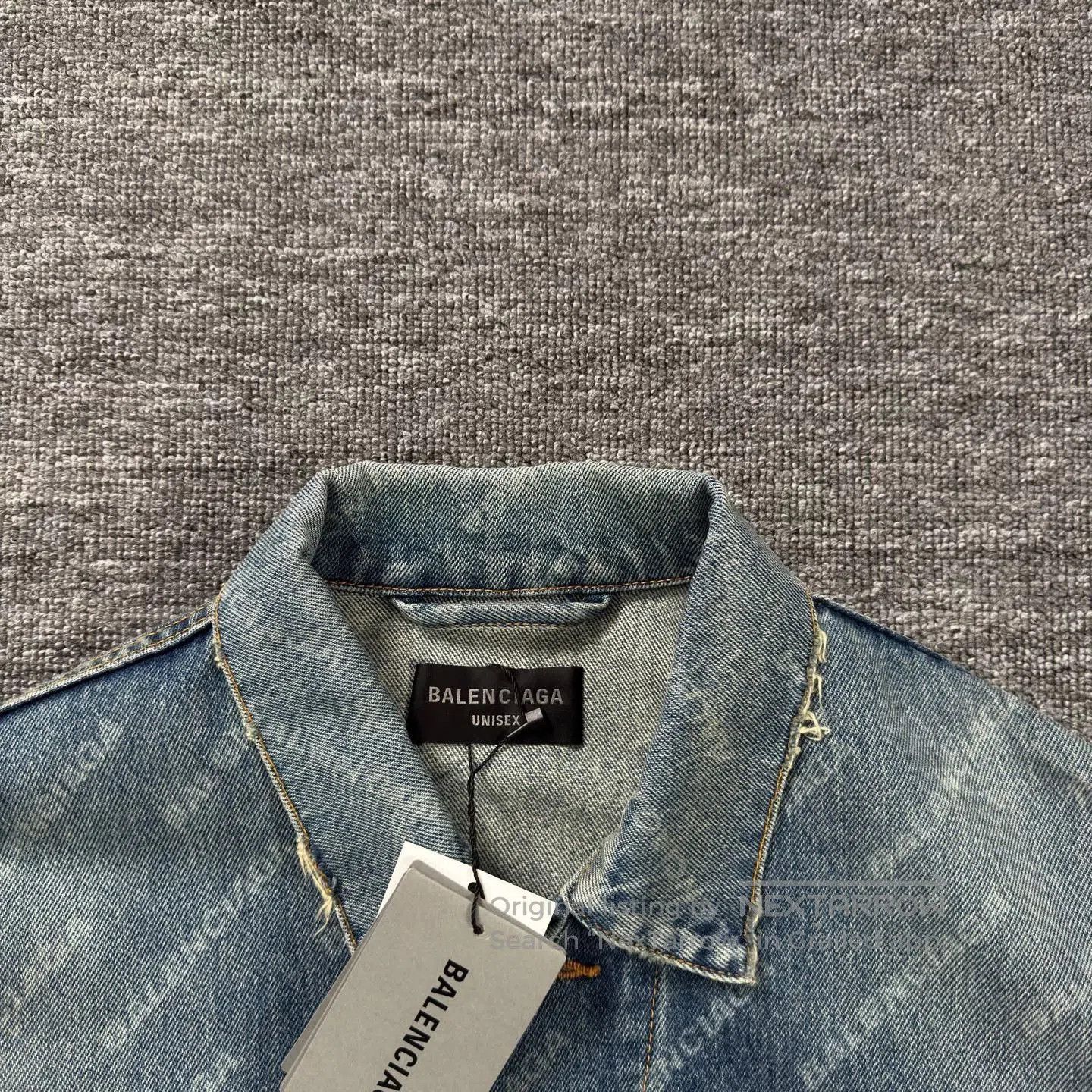 Balenciaga Balenciaga Allover Print Blue Denim Jacket. Size US XS / EU 42 / 0 - 3 Thumbnail