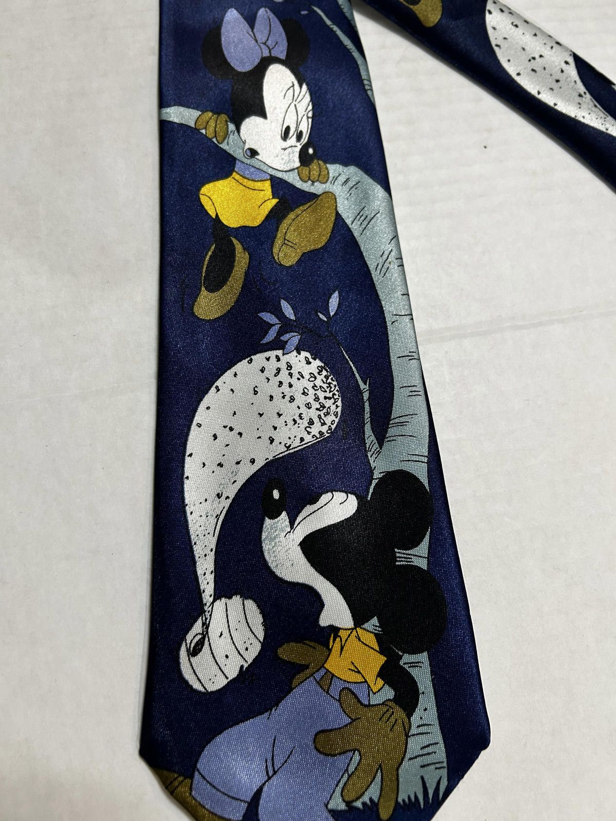 Disney Vintage 90s Disney Mickey & Minnie Mouse SAtinNecktie Size ONE SIZE - 3 Thumbnail