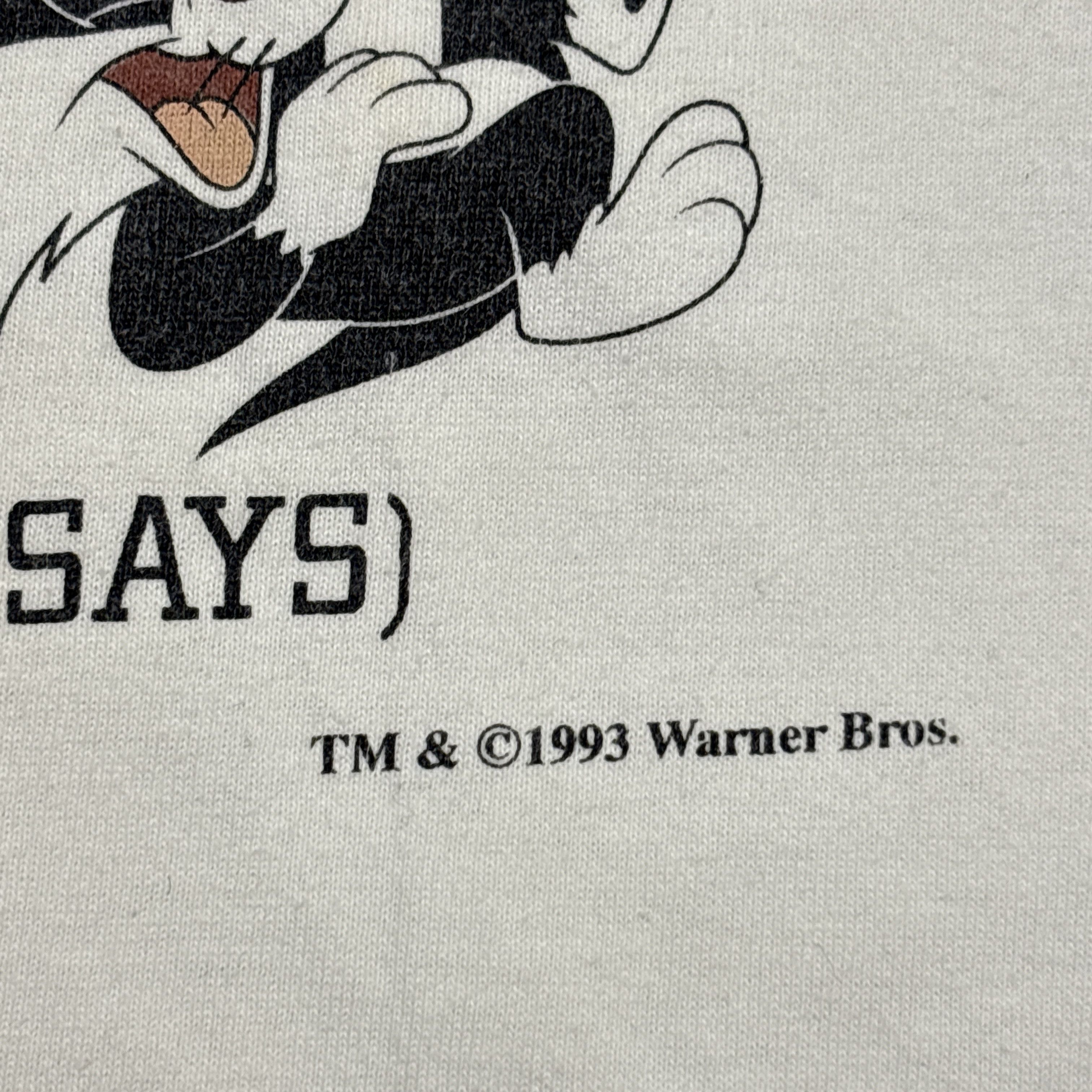 Cartoon Network Vintage Sylvester Shirt 1993 Six Flags 90s Single Stitch Size US L / EU 52-54 / 3 - 6 Thumbnail