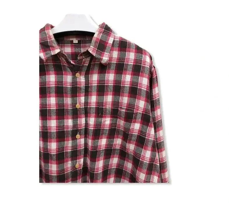 Vintage Vintage Plaid Tartan Flannel Shirt 👕 Size US M / EU 48-50 / 2 - 2 Thumbnail