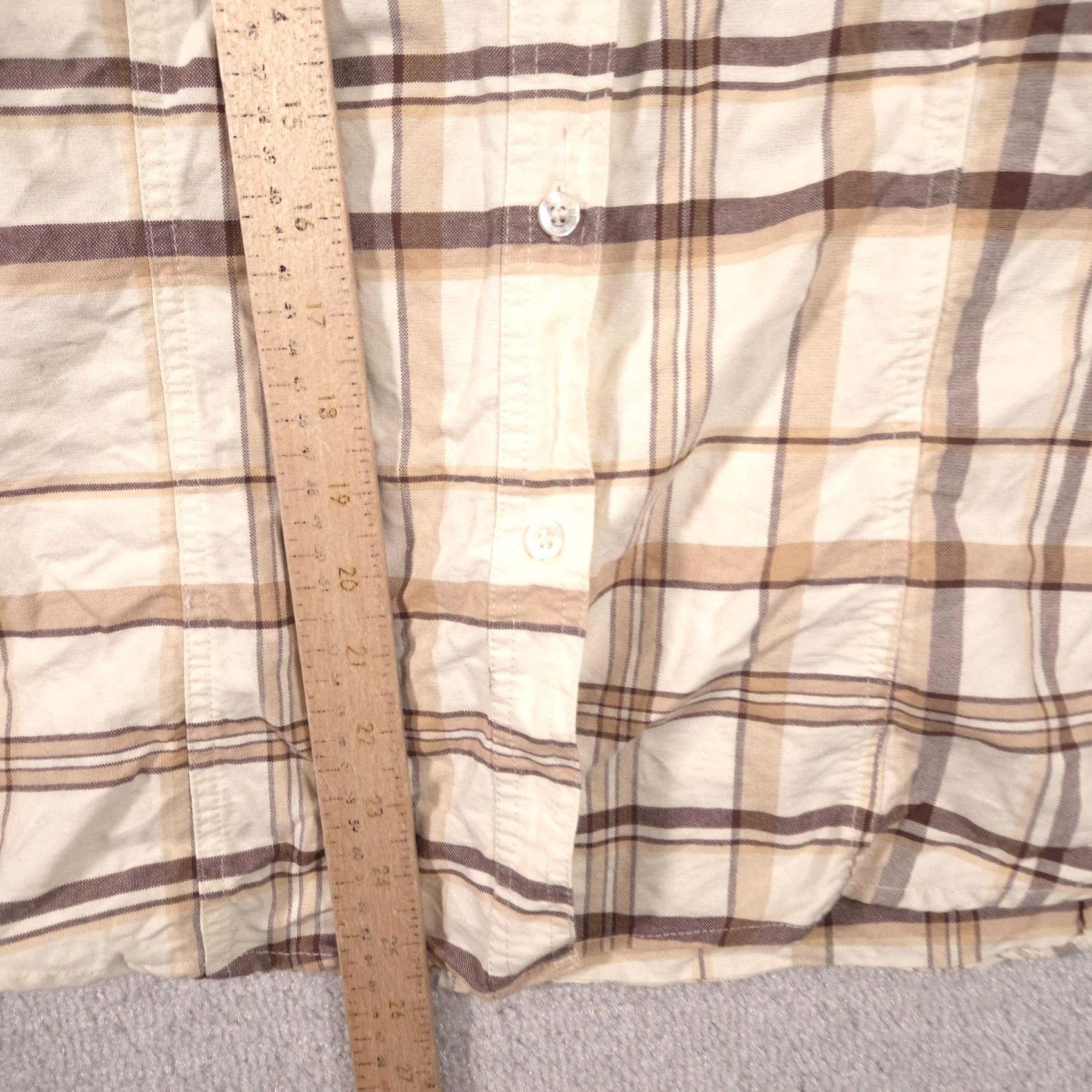 Roper Roper Shirt Womens XL Beige Plaid Western Button Front Long Sleeve Top Cotton Size XL / US 12-14 / IT 48-50 - 7 Thumbnail
