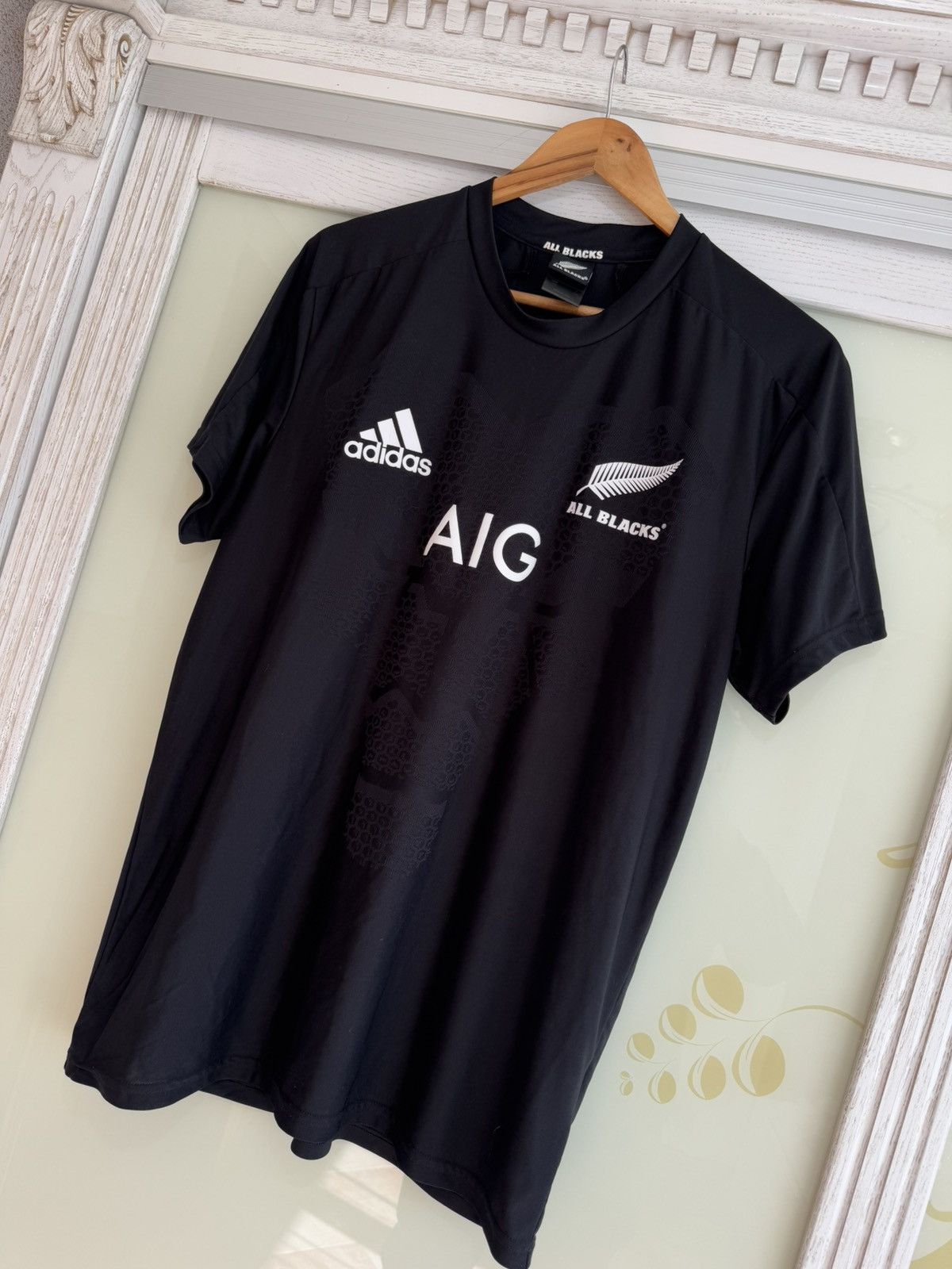 Adidas All Blacks New Zealand 2019-2020 Home Rugby Jersey Kit Shirt Size US L / EU 52-54 / 3 - 3 Thumbnail