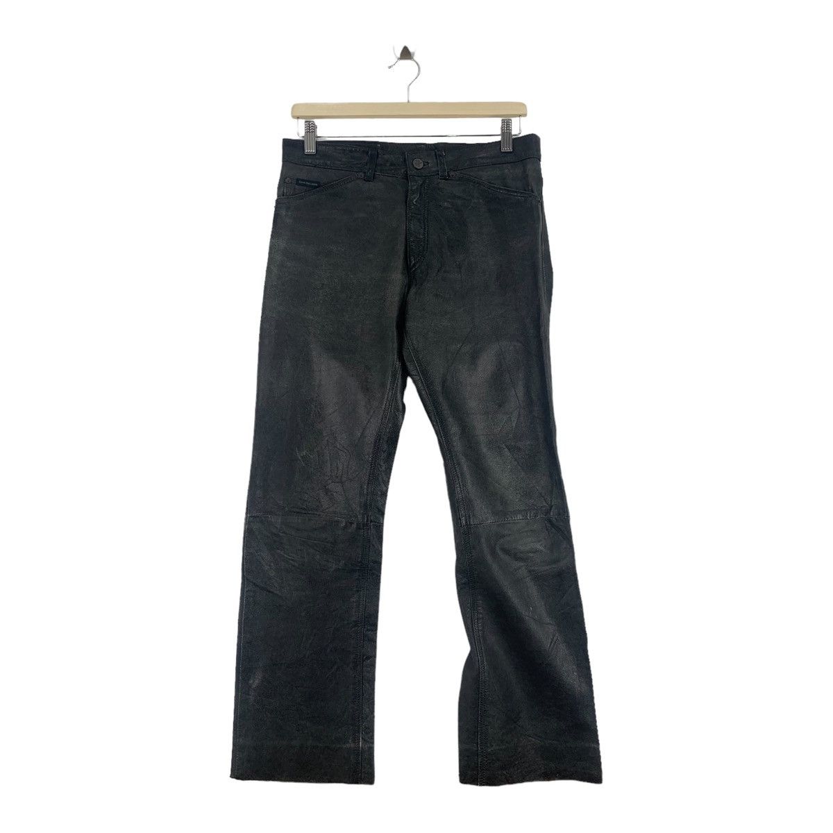 CALVIN KLEIN Leather Casualwear Designer Leather Pants