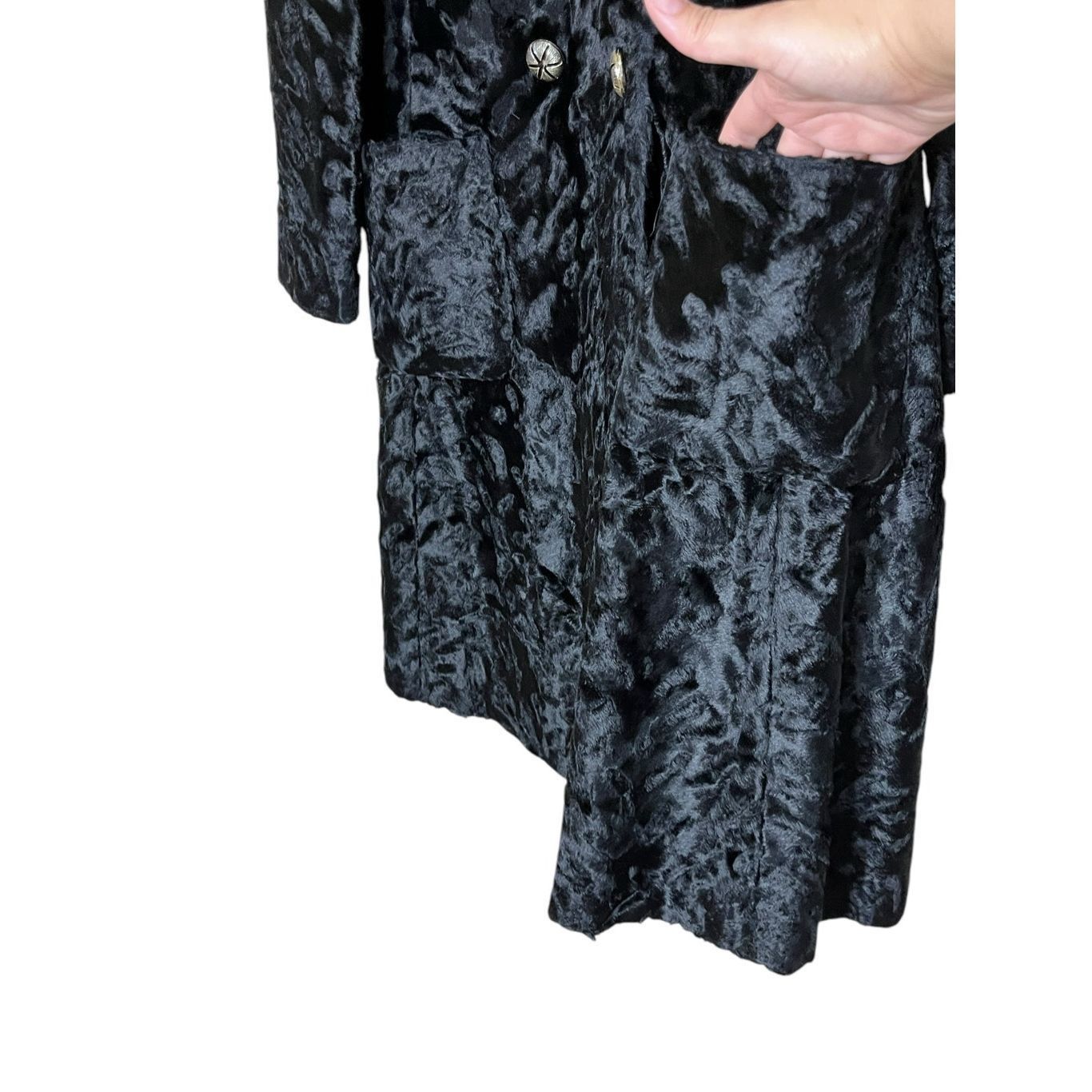 Other Vintage Rothschild 80s Velvet Double Breasted Coat Size S / US 4 / IT 40 - 4 Thumbnail