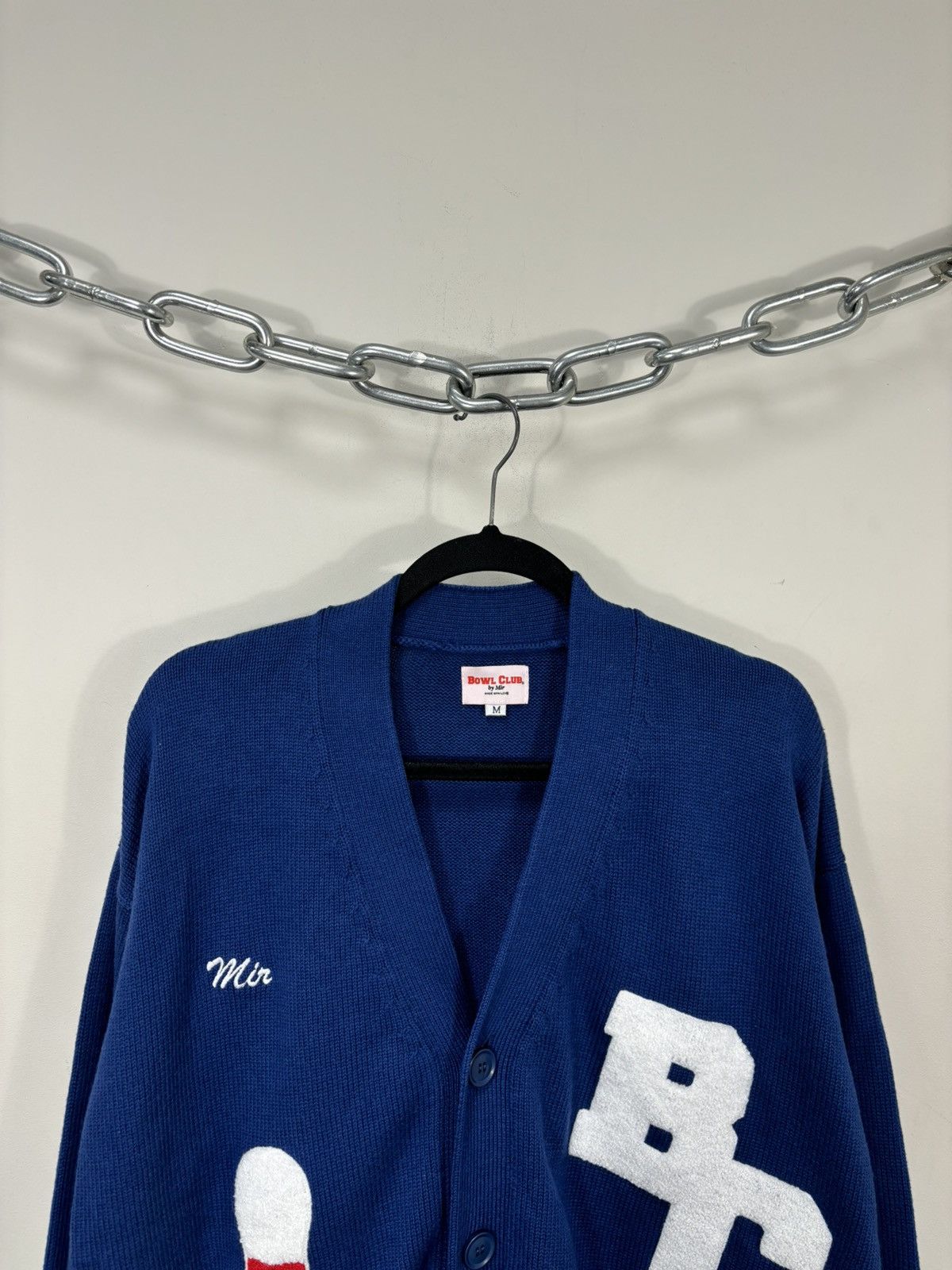 Other Mir Studio Bowl Club Y2K Blue Letterman Cardigan Sweater Size US M / EU 48-50 / 2 - 2 Thumbnail