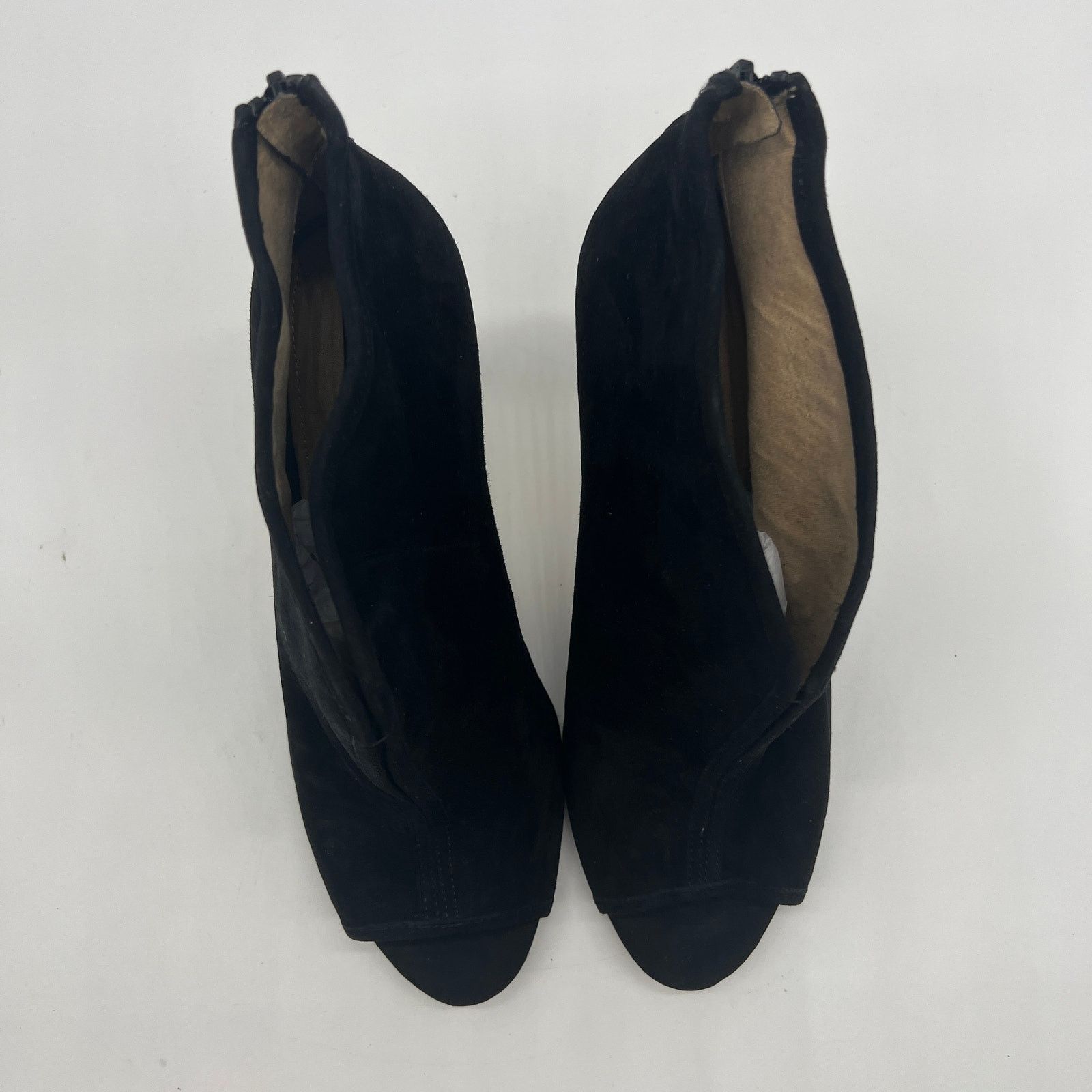 Other G.I.L.I. Peep Toe Zip Back Suede Booties Size 11 M Size US 11 / IT 41 - 5 Thumbnail