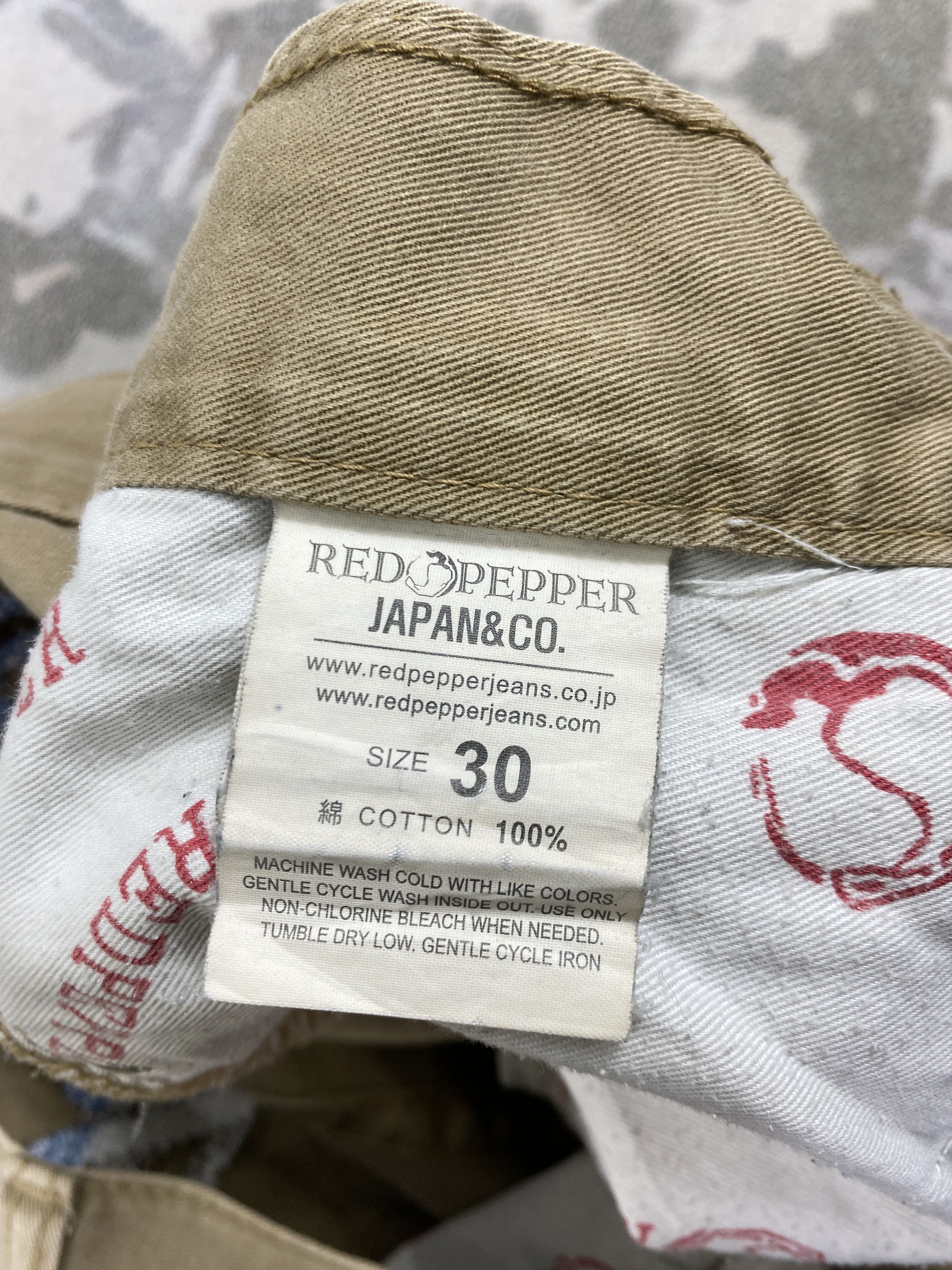Japanese Brand Distressed Khaki Vintage RedPepper Jeans 33x33 Denim- JN3684 Size US 33 - 9 Thumbnail