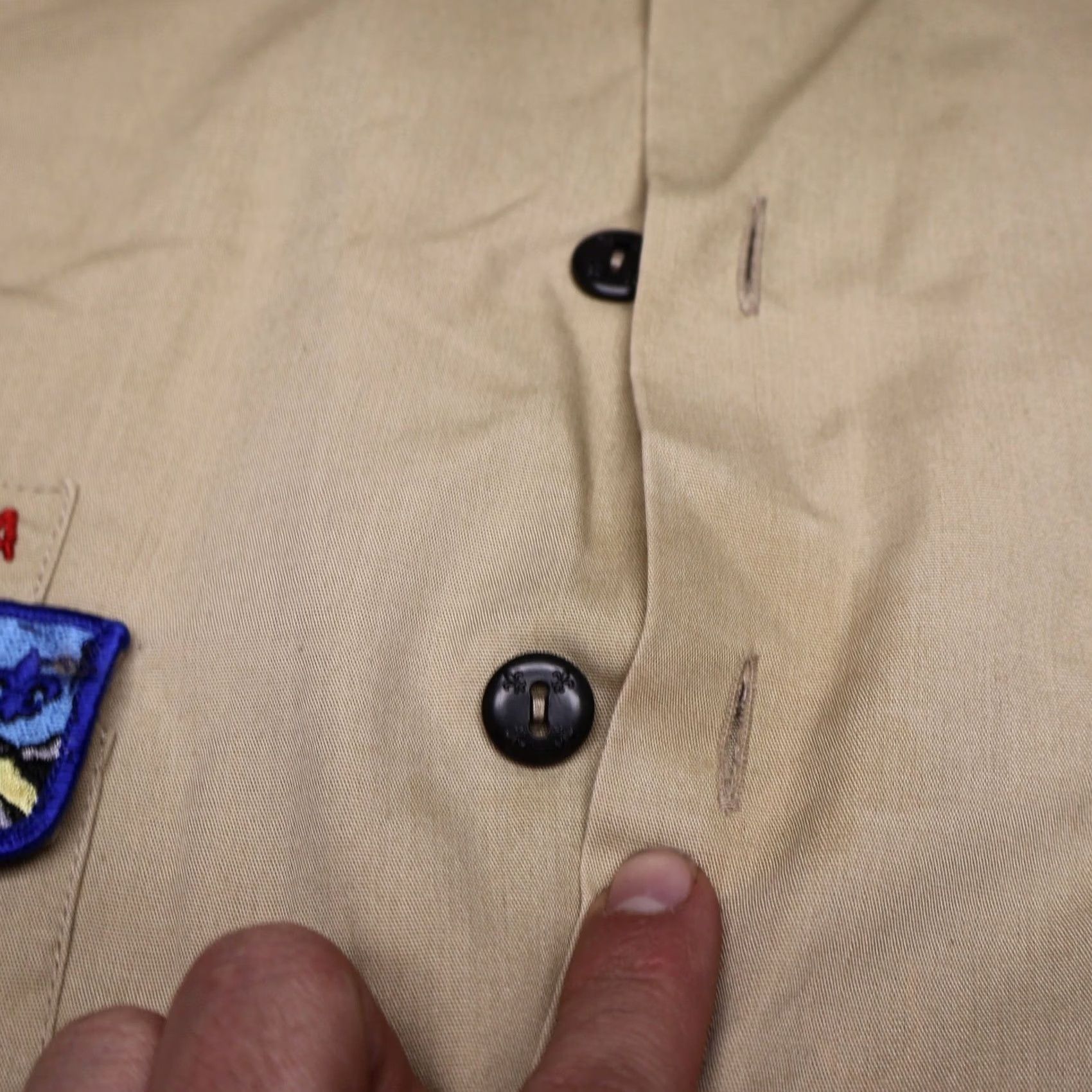 Vintage Boy Scouts of America Shirt Men XL Beige Official Patches Scoutmaster Uniform Size US XL / EU 56 / 4 - 6 Thumbnail