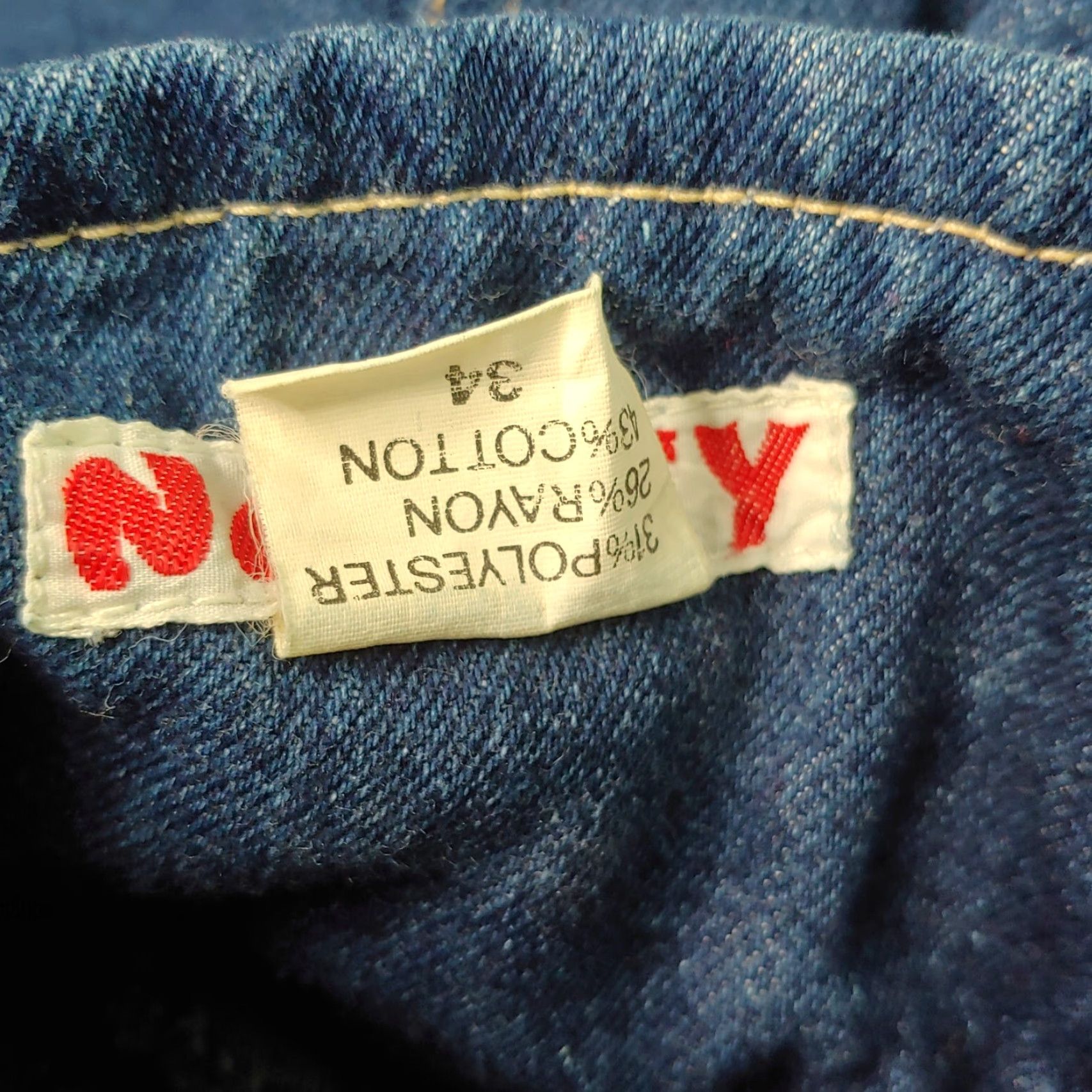 Vintage VINTAGE 90s Nasty Jeans Denim Skirt Midi Blue Mid Rise Size 34 Regular Women's Belt Loops Pockets Pleats Slit Back Read Size 24" / US 00 / IT 34 - 7 Thumbnail
