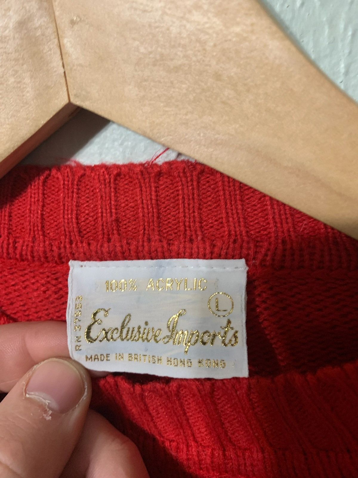 Vintage Vintage Imports Red Knit Sweater Size US XS / EU 42 / 0 - 1 Thumbnail