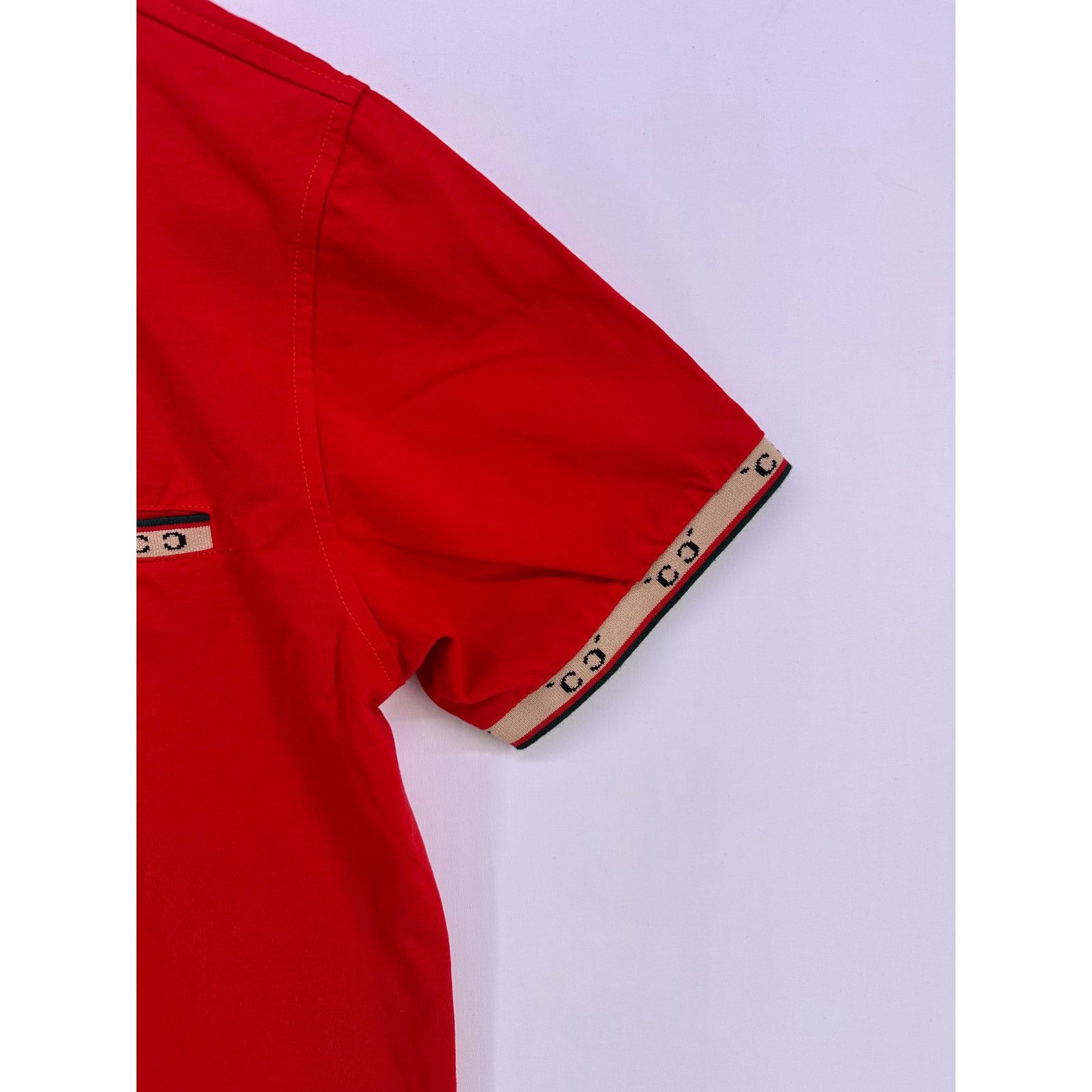 & Other Stories Pavini Red Polo With Brown CC Accents Size Medium Size US M / EU 48-50 / 2 - 6 Thumbnail