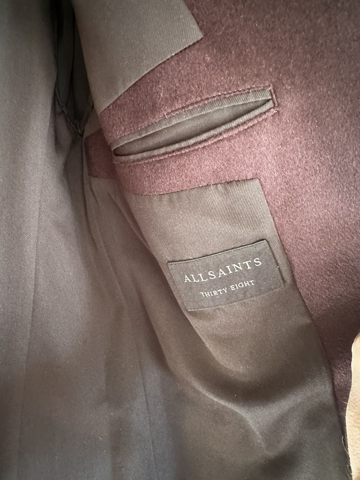 Allsaints AllSaints Manor Wool Coat - Wine Color Size US M / EU 48-50 / 2 - 4 Thumbnail