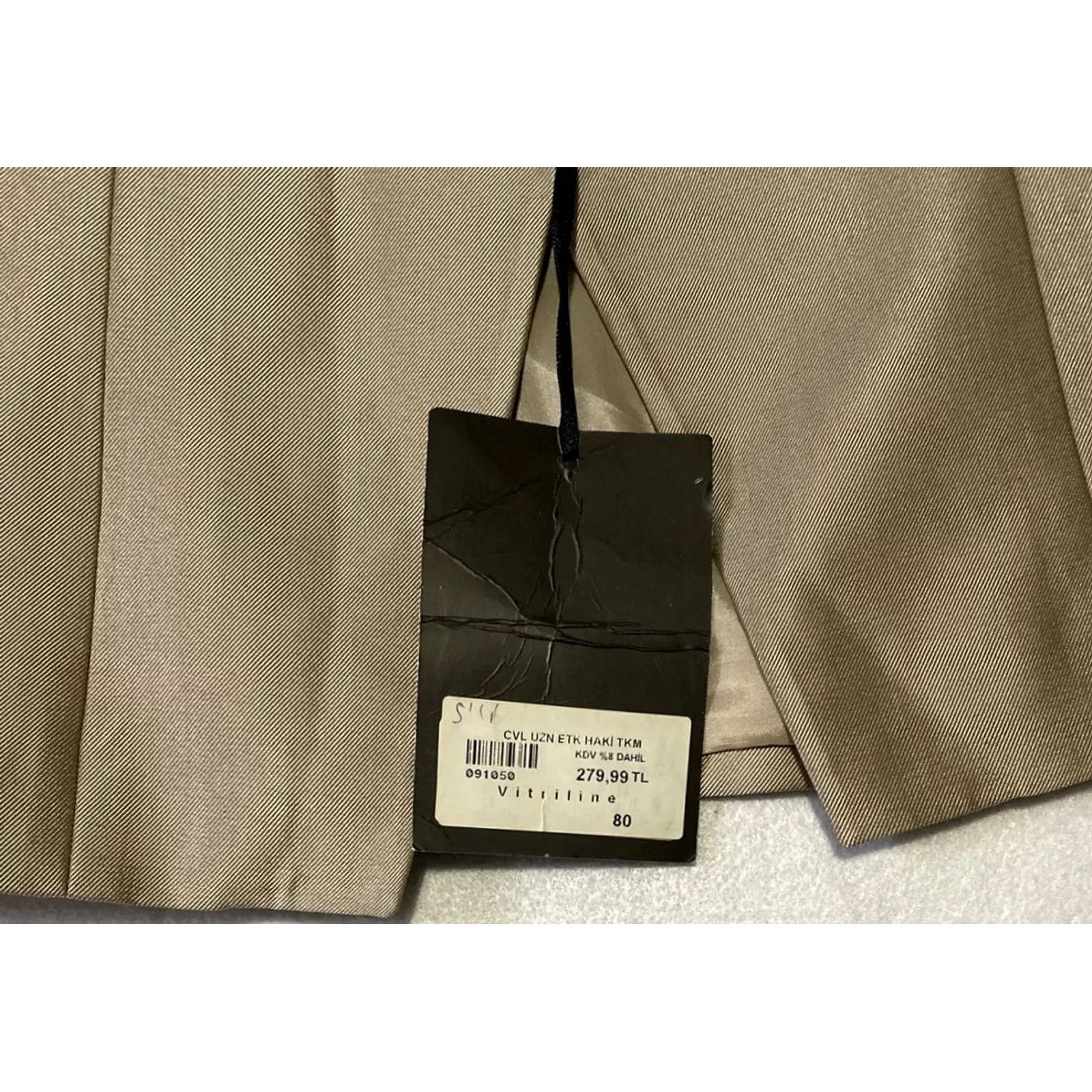 Vintage Vitriline Blazer Suit Jacket Women’s XL Workwear GOLD shinny / 28-30 Tan Leather Notch Lapel Lined Single-Breasted/Front Flat Front Size XL / US 12-14 / IT 48-50 - 3 Thumbnail
