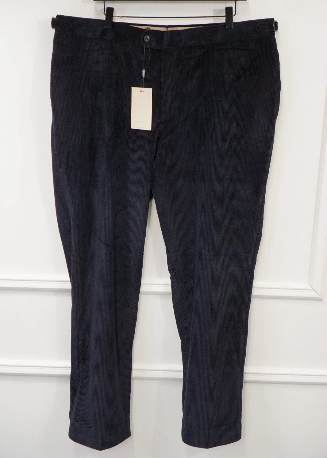 Suitsupply Men Suitsupply Pants Velvet Navy Blue Pentoglio Brescia US50 Size 50R - 1 Thumbnail