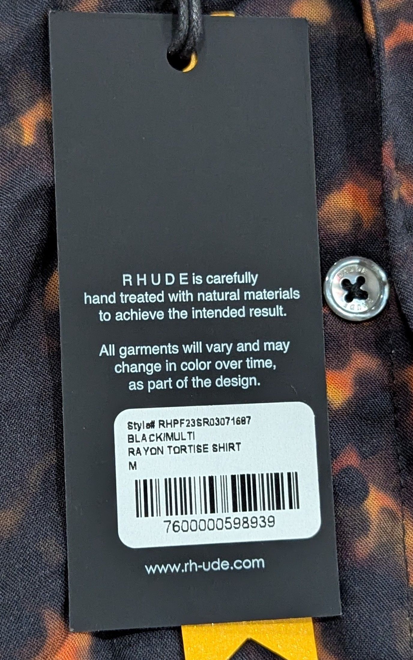 Rhude Rhude Tortoise Button Up Camp Shirt Black Medium Size US M / EU 48-50 / 2 - 7 Thumbnail