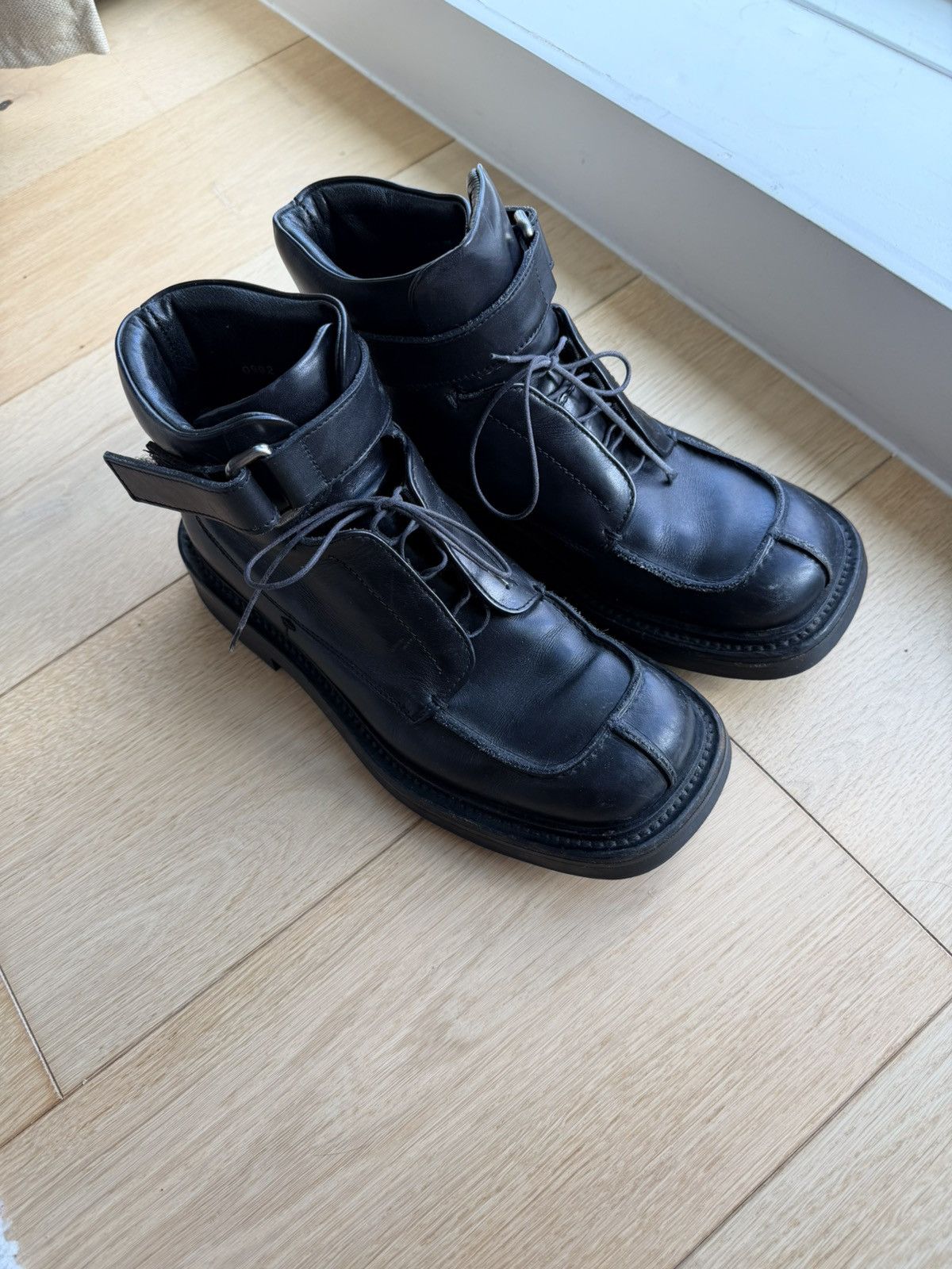 Prada Prada Vintage F/W 1999 Skiskolaer Square Toe Buckle Boots Size US 8.5 / EU 41-42 - 4 Thumbnail