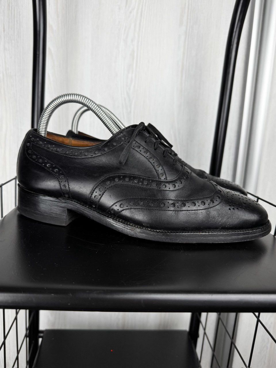Grenson Grenson England Stanley Wingtip Brogue Oxford Black Leather Size US 7.5 / EU 40-41 - 1 Thumbnail