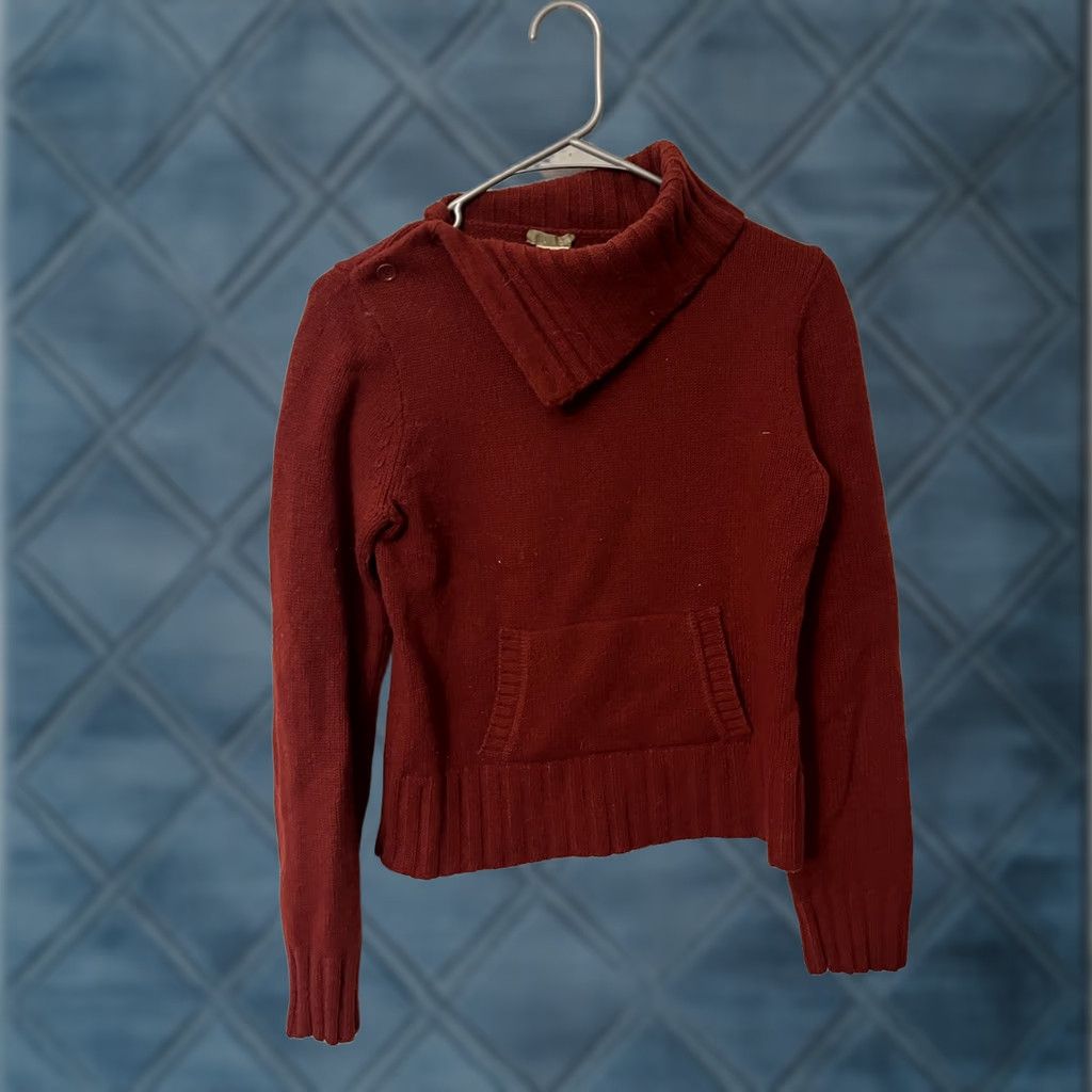 J.Crew J. Crew Pullover Knit Red Lambswool Blend Turtleneck Sweater M Preppy Classic Womens Size M / US 6-8 / IT 42-44 - 1 Thumbnail