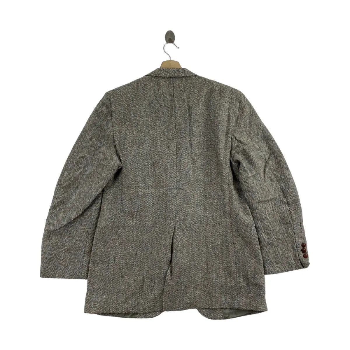 Harris Tweed Vtg HARRIS TWEED Hand Woven Houndstooth Blazer Lawrence Shop Size 40R - 6 Thumbnail