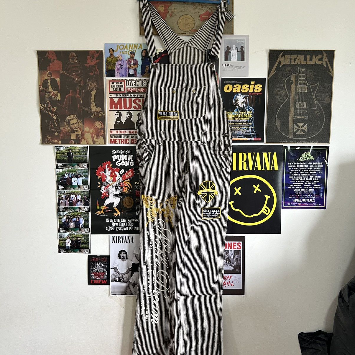 image of Archival Clothing x Vintage Dia Star Stripe Patches Gold Carpenter Overall Bid in Striped (Size 36)
