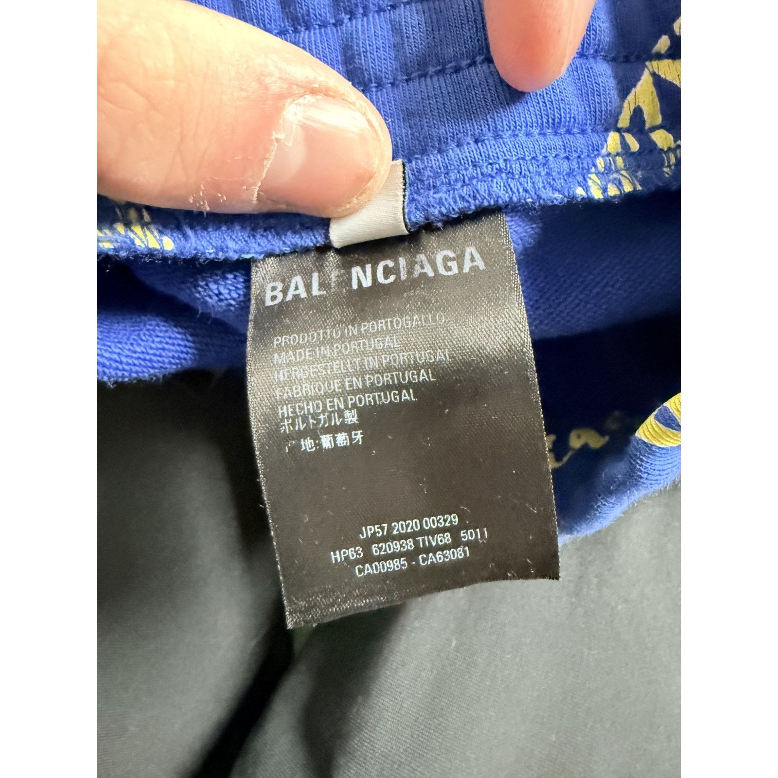 Balenciaga Balenciaga All Over Sweats Blue Yellow Used Small Size US 30 / EU 46 - 4 Thumbnail