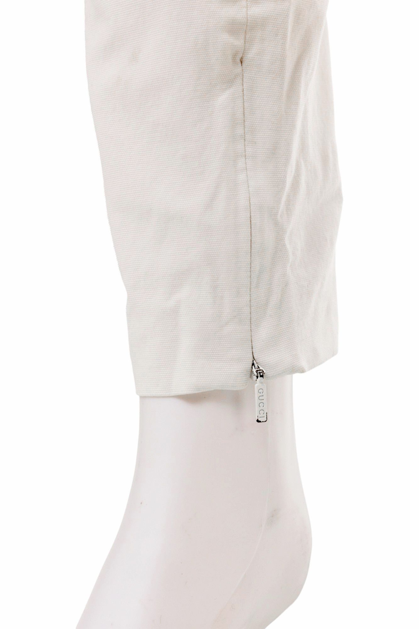 Gucci by Frida Giannini S/S 2010 White High Wasted Tactical Pants Size 28" / US 6 / IT 42 - 9 Thumbnail