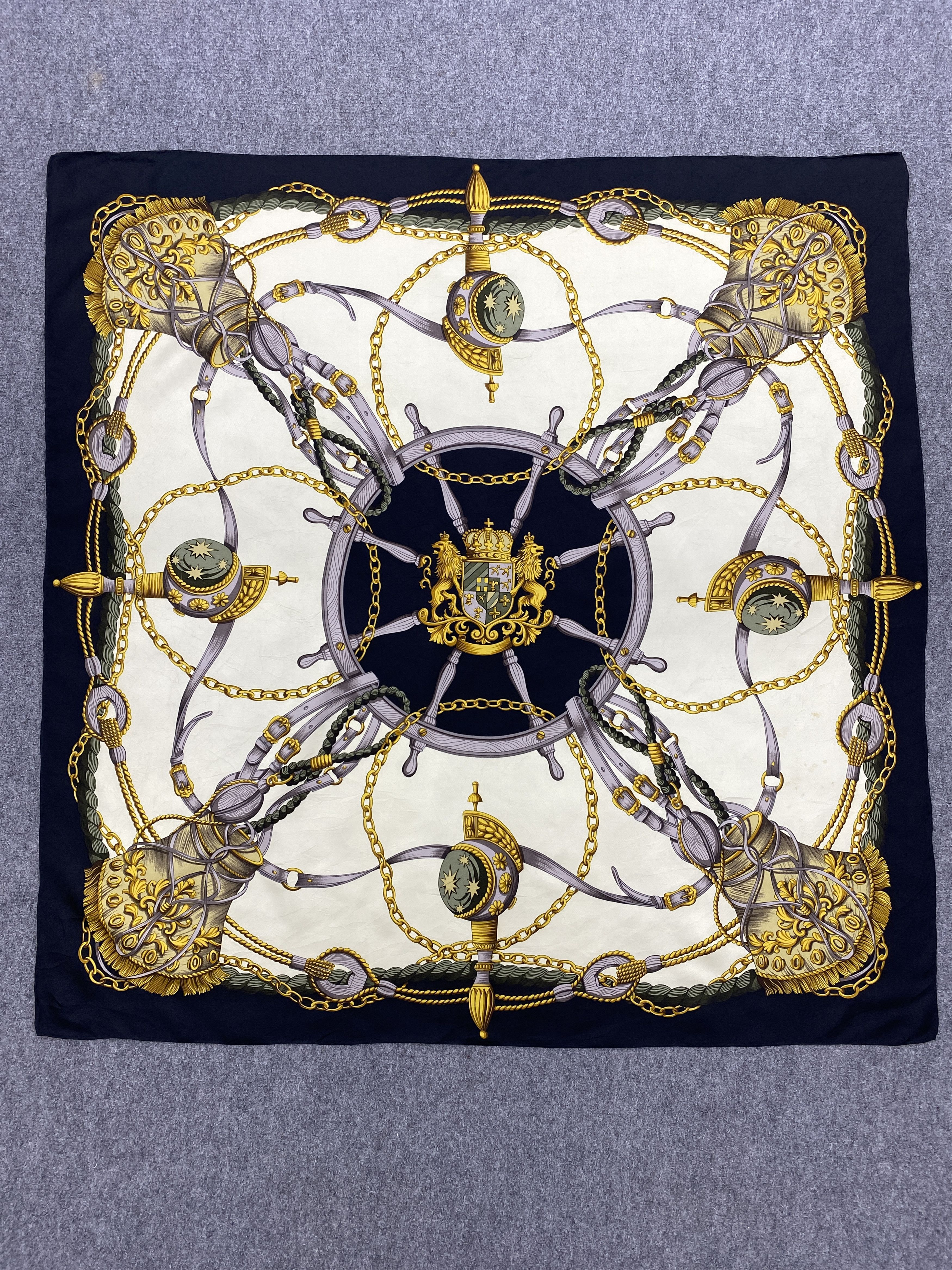 Japanese Brand Japan Designer Silk Scarf / Silk Shawl SN0241 Size ONE SIZE - 2 Thumbnail
