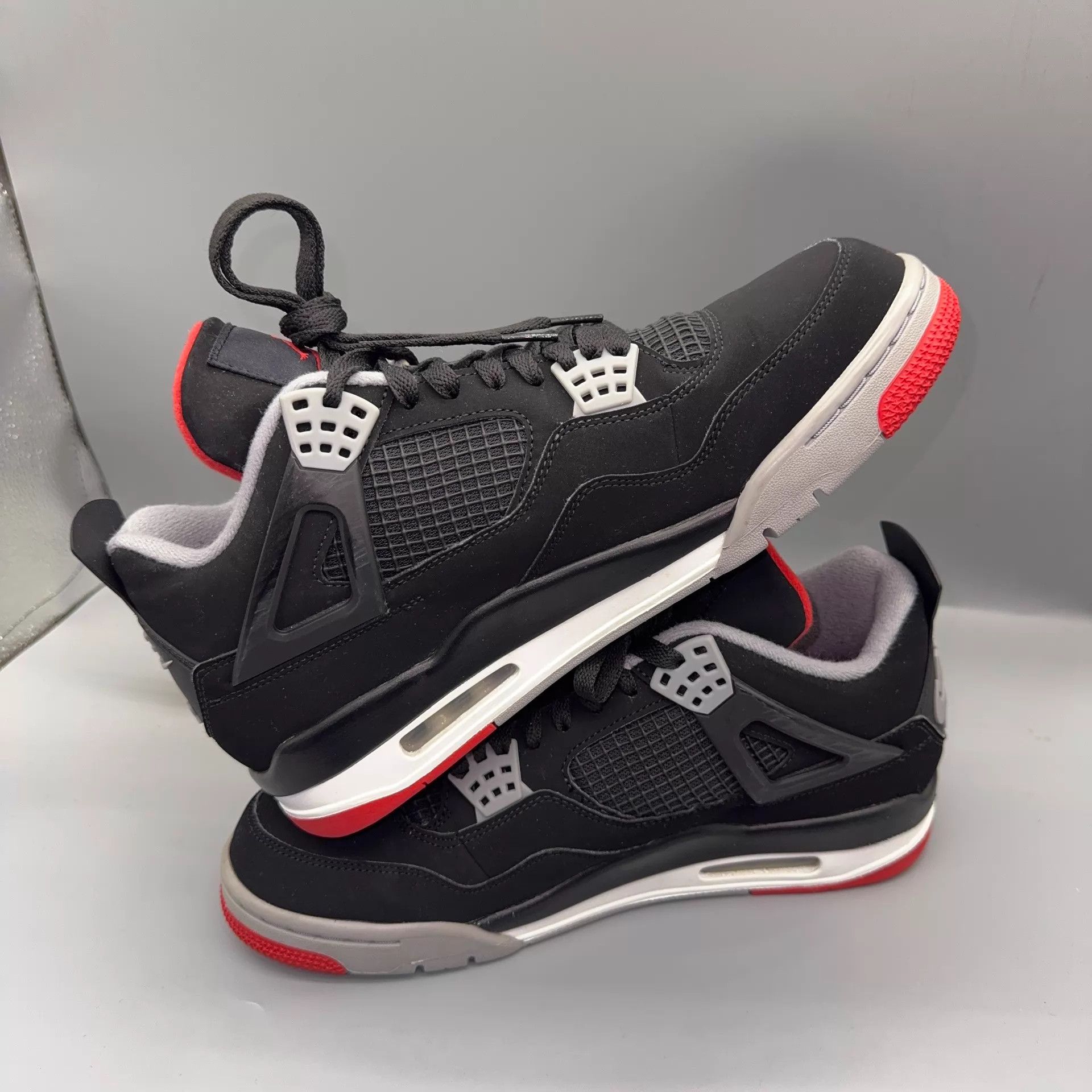 Nike Jordan AJ4 Bred 308497-060 44.5 Size US 10.5 / EU 43-44 - 5 Thumbnail