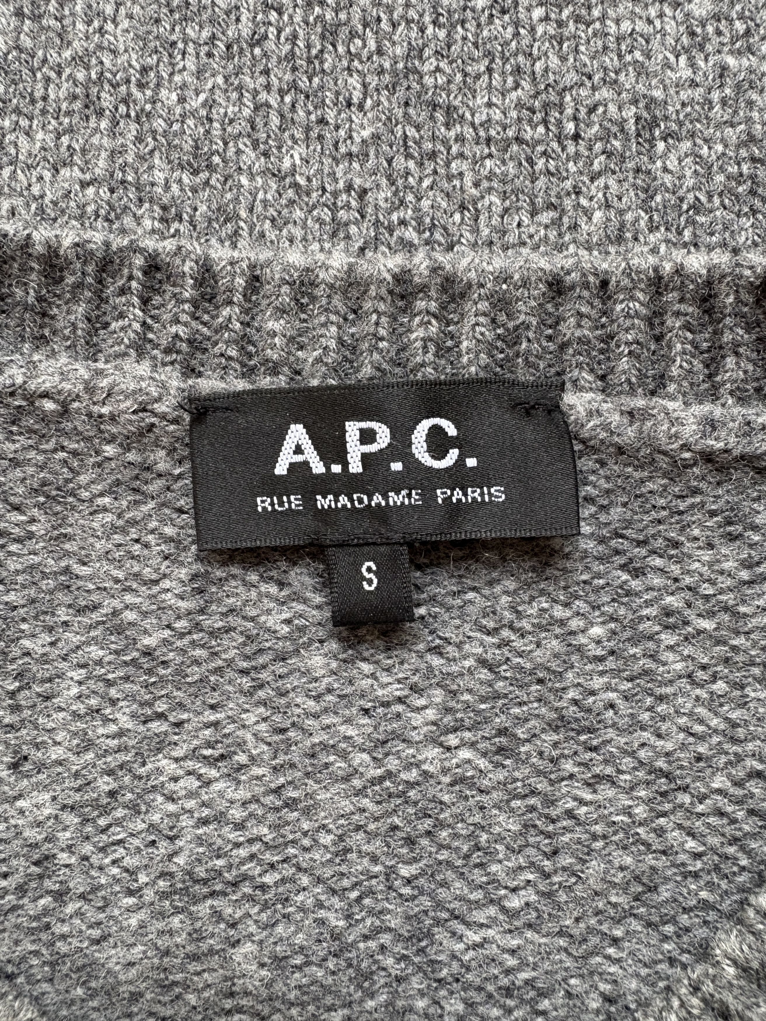A.P.C. ⚡️QUICK SALE⚡️A.P.C. Gray Crewneck Wool Knit Sweater Size US S / EU 44-46 / 1 - 3 Thumbnail
