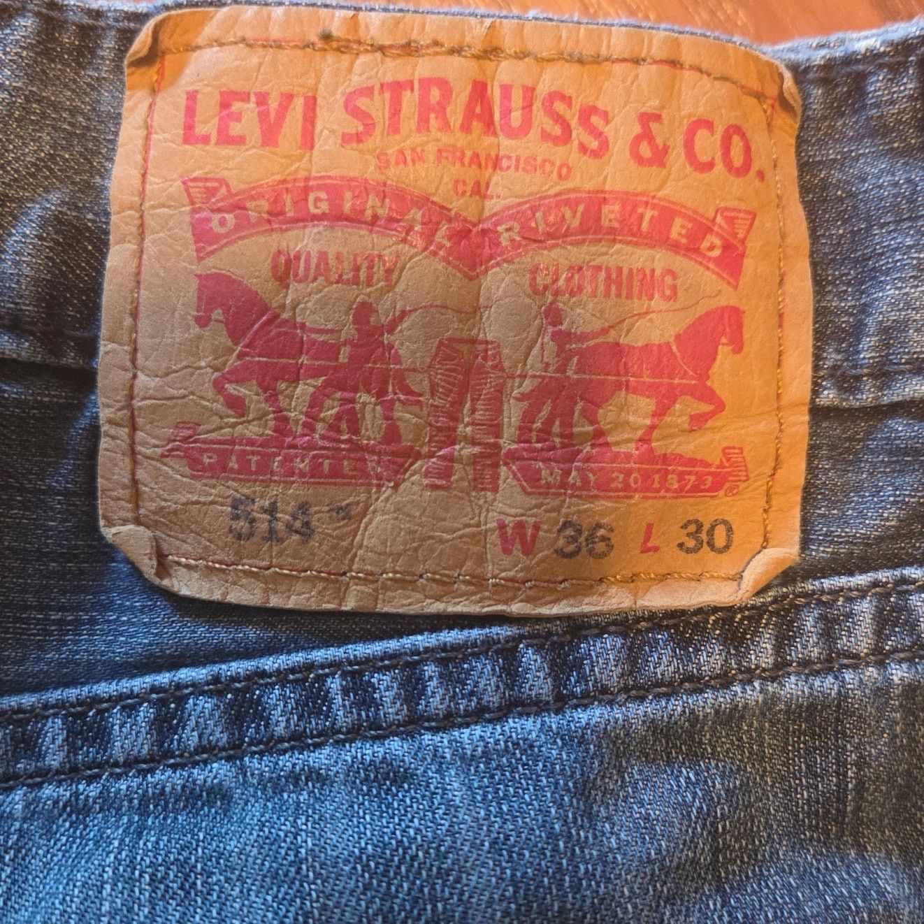 Levi's Levi's 514 Straight Fit Jeans - Men's 36x30 Blue Denim Size US 36 / EU 52 - 4 Thumbnail
