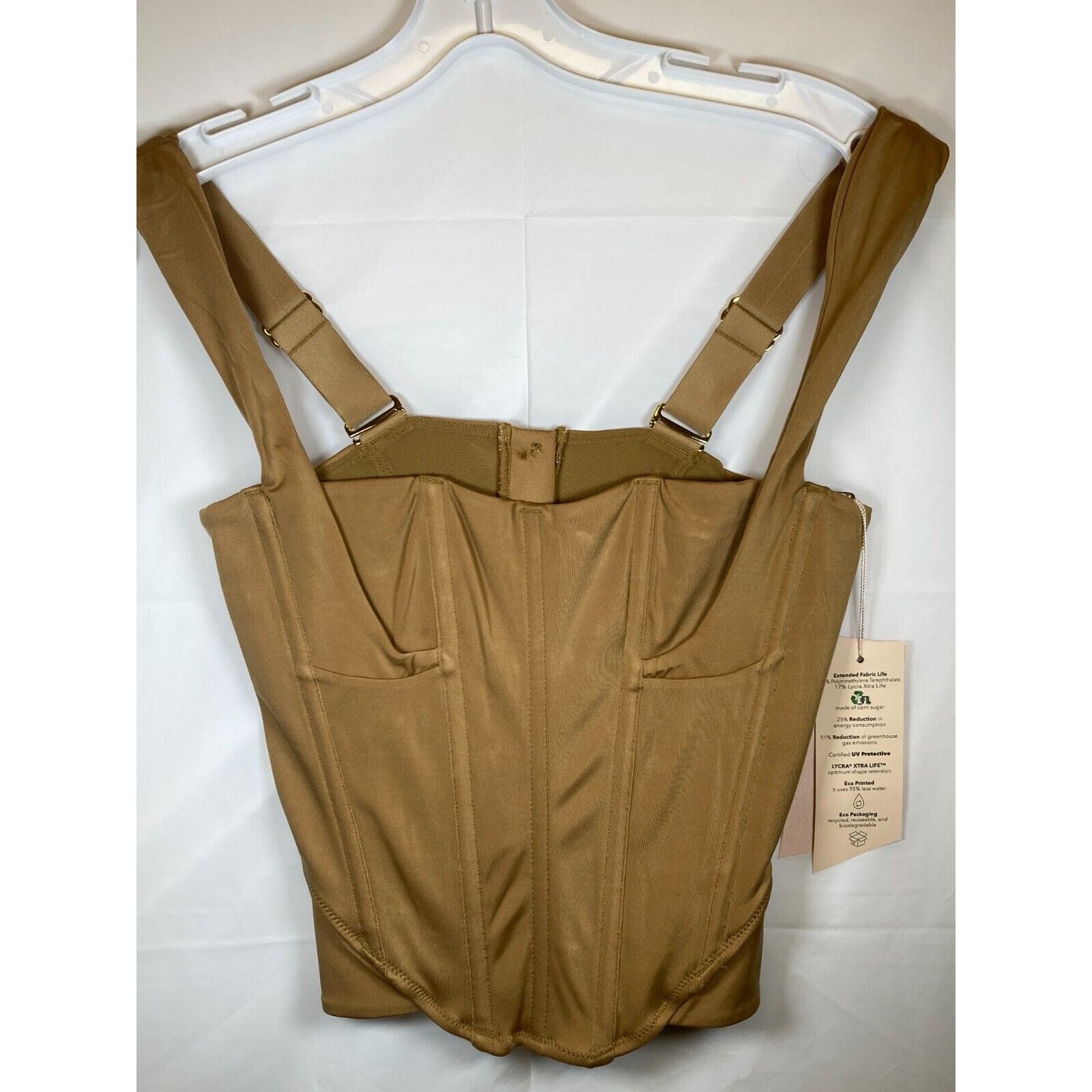 Free People Free People Top Women's Small Knock Out Corset Crop Tan Size S / US 4 / IT 40 - 3 Thumbnail
