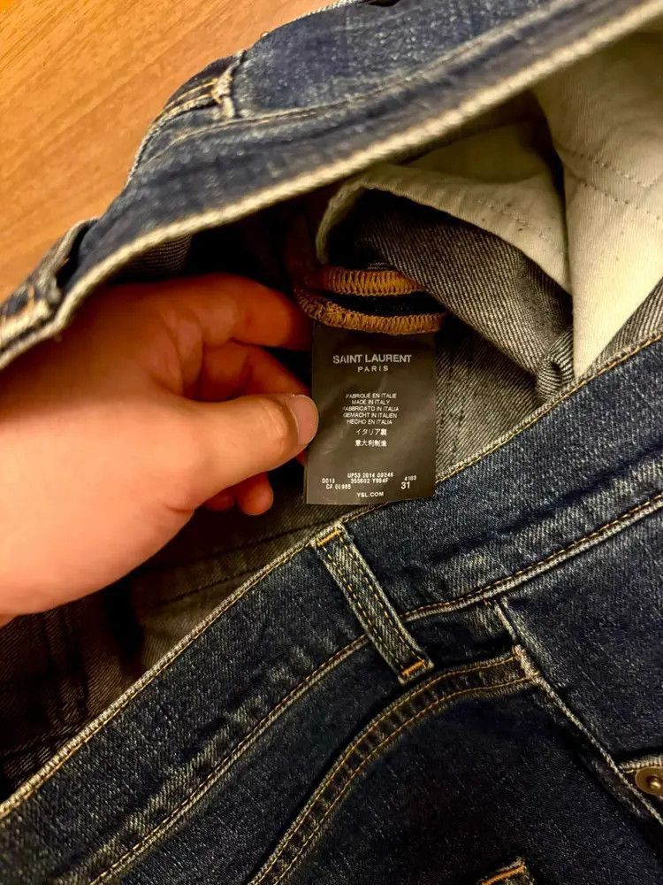Saint Laurent Paris Saint Laurent Paris by Hedi 14AW Elastic Basic Denim-2507 Size US 31 - 9 Thumbnail