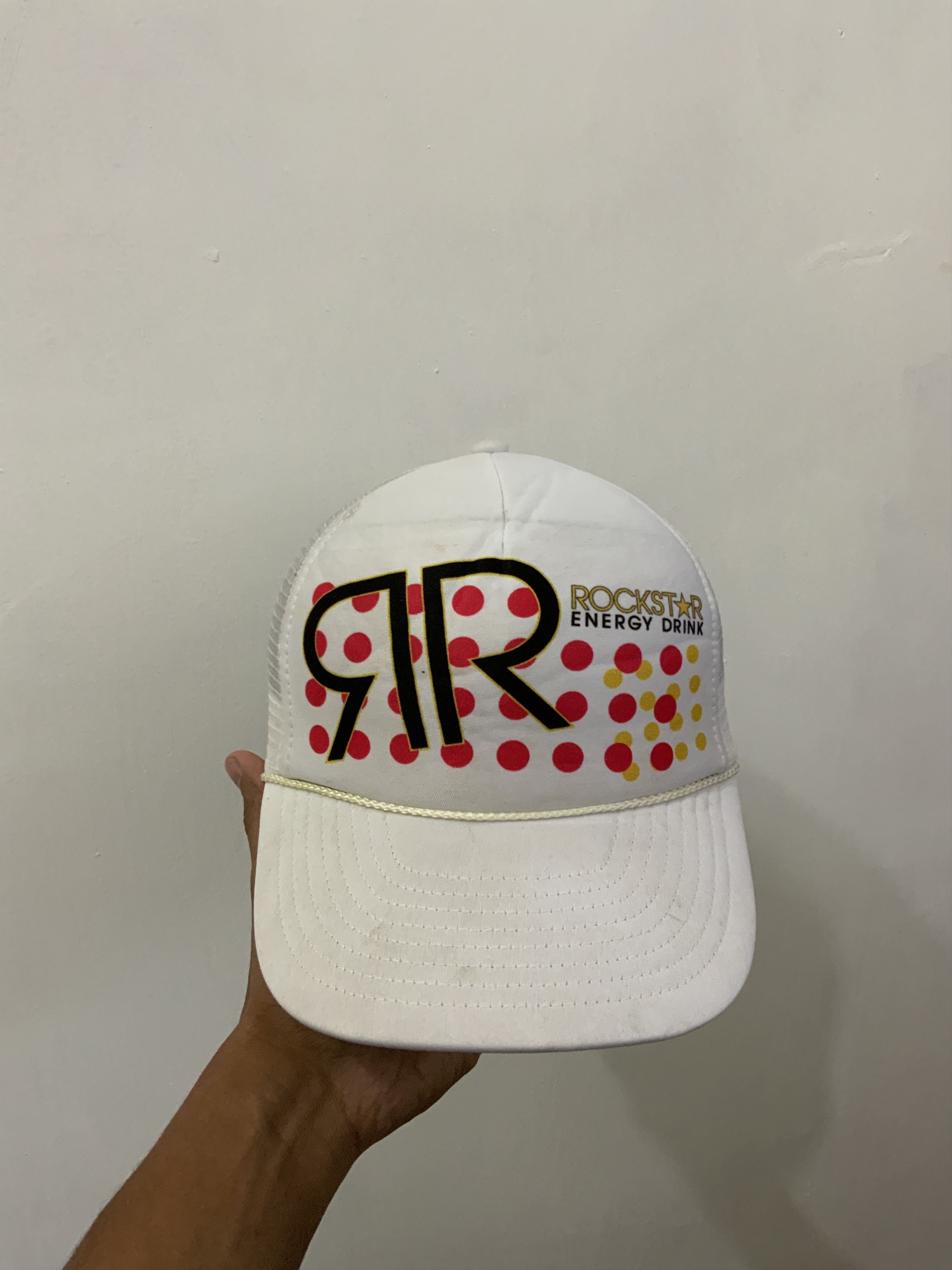 Rockstar Games Nissun White RockStar Drink Energy Trucker hat Size ONE SIZE - 5 Thumbnail