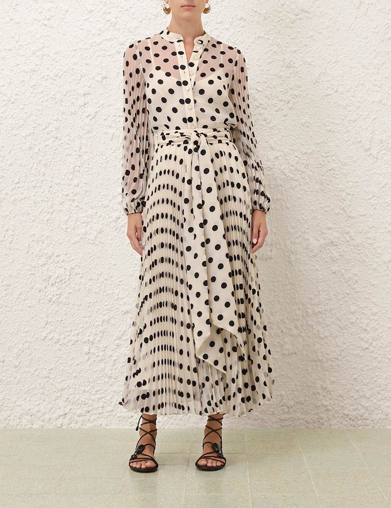 Zimmermann oc11z0226 Pussybow Blouse In Cream/Black Size M / US 6-8 / IT 42-44 - 7 Thumbnail
