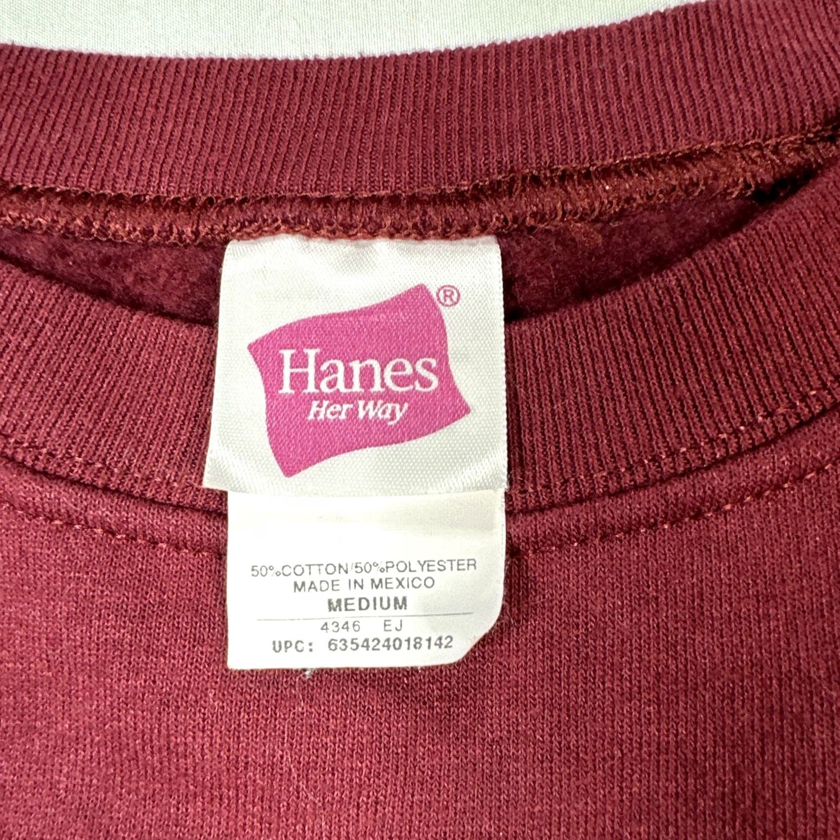 Hanes VINTAGE Hanes Her Way Shirt M Burgundy Grandma Sweatshirt Scarecrow Only Had Brain Size US M / EU 48-50 / 2 - 6 Thumbnail