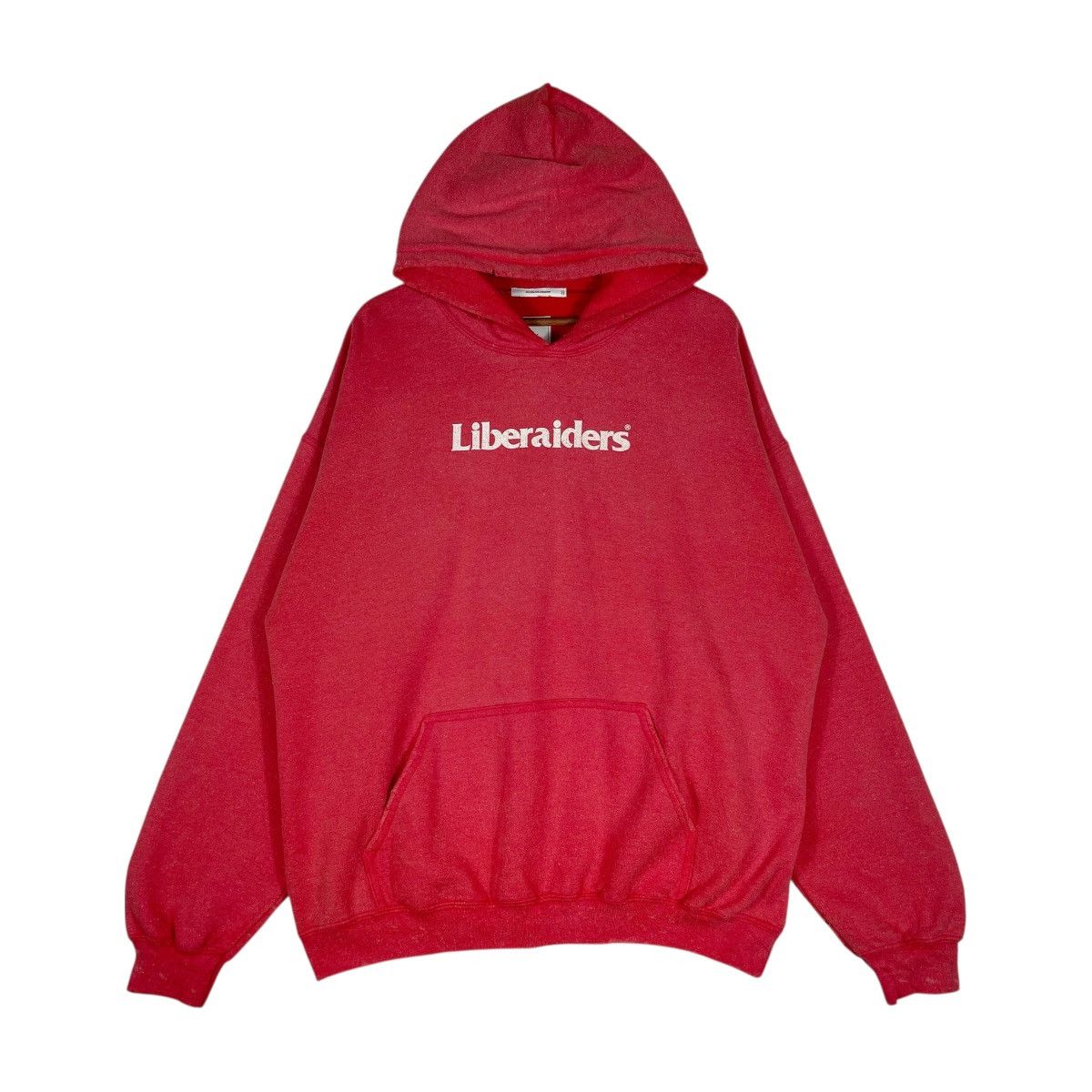 Liberaiders Liberaiders Red Distress Logo Hoodie XL Size US XL / EU 56 / 4 - 1 Thumbnail