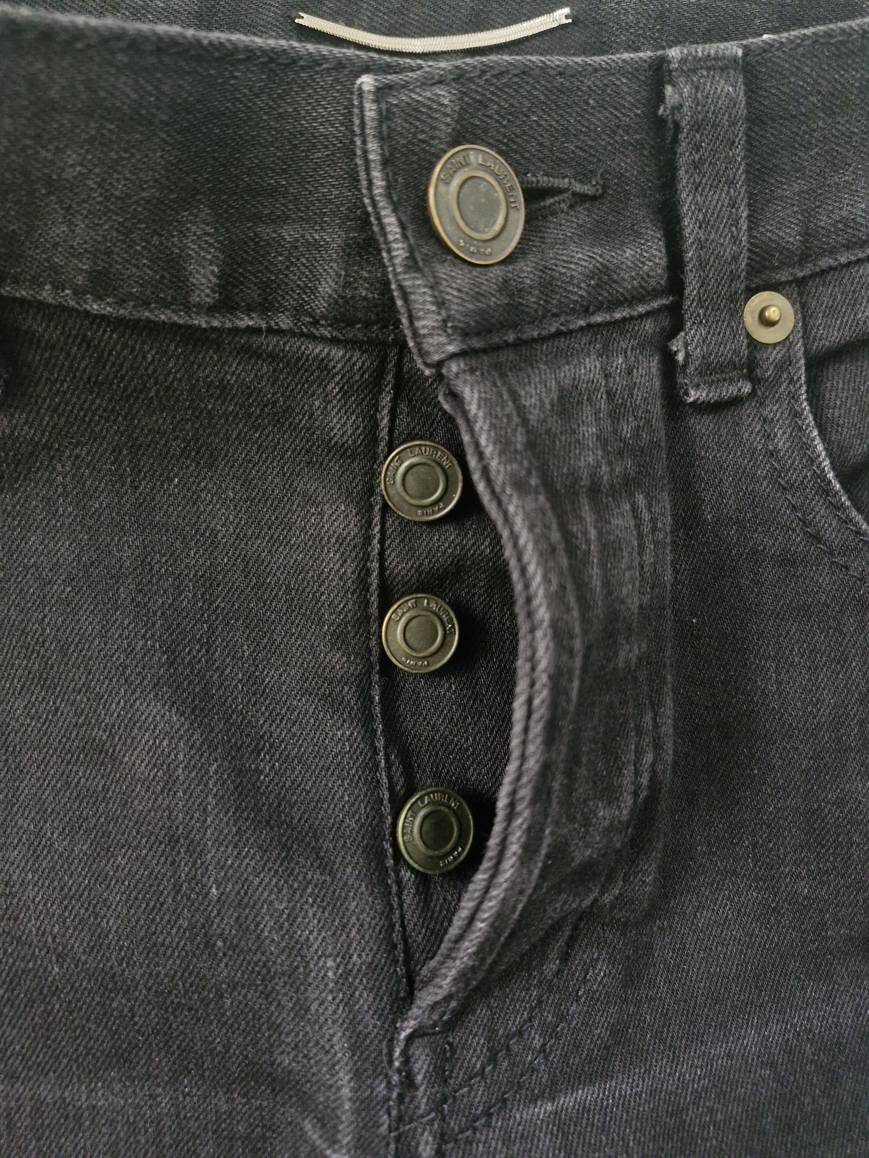 Saint Laurent Paris AW13 Black D03 Denim Jeans Size US 30 / EU 46 - 4 Thumbnail