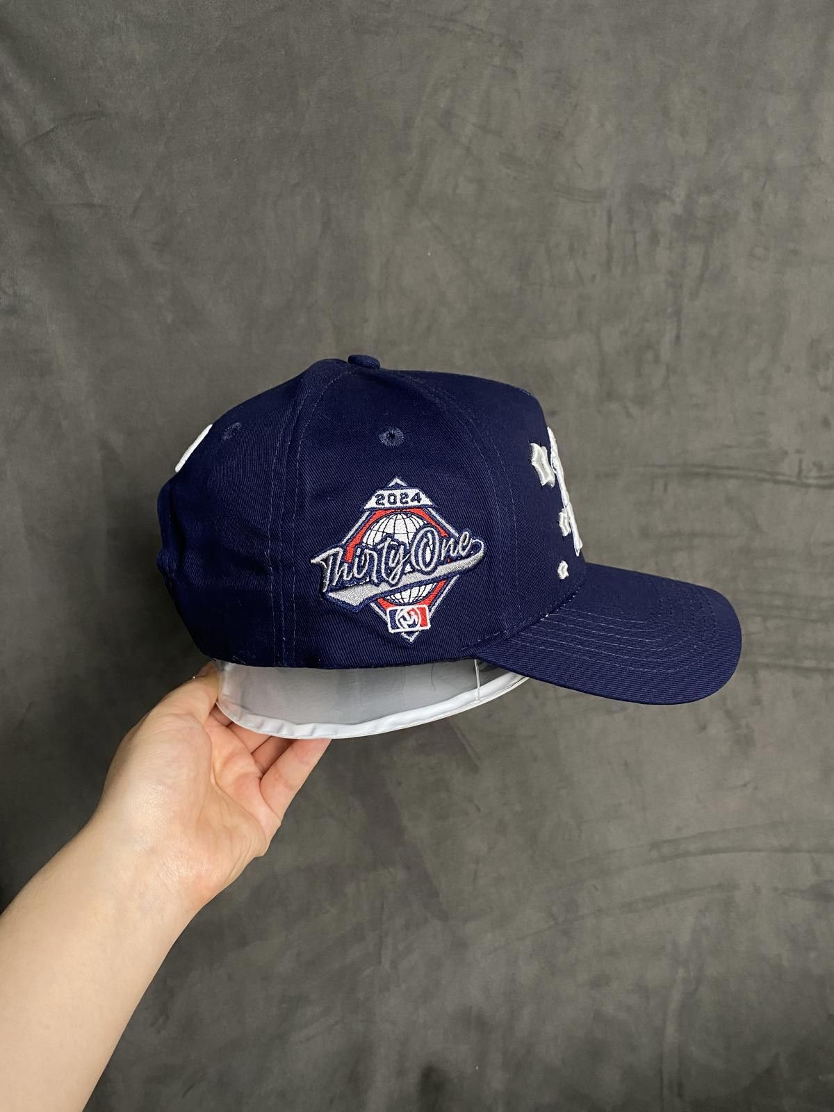 Designer Deadstock NY Bones Navy 31 Snapback Thirty One Hats OS Size ONE SIZE - 3 Thumbnail