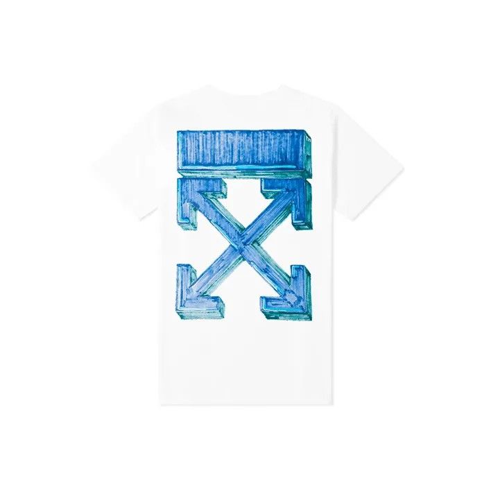 Off-White OFF-WHITE Blue Arrow Graphic T-Shirt 0079 Size US XS / EU 42 / 0 - 1 Thumbnail