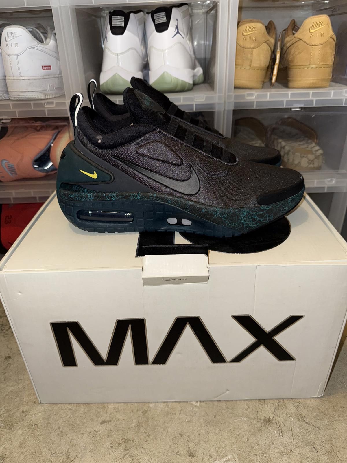 Nike Nike Men’s Adapt Auto Max Black Green Size US 12 / EU 45 - 4 Thumbnail