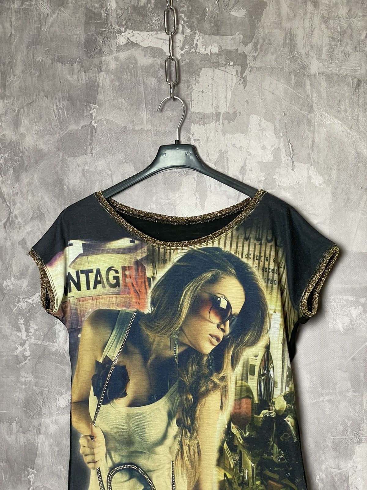 Hysteric Glamour × Japanese Brand Vintage Y2K Japanese Mesh Jean Paul Gaultier Style T-shirt Size M / US 6-8 / IT 42-44 - 2 Thumbnail