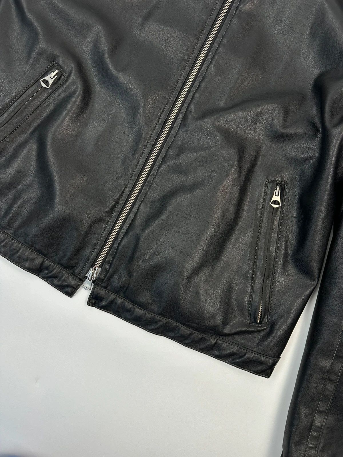 Armani Armani Jeans 00’s Black Faux Leather Jacket Size US M / EU 48-50 / 2 - 7 Thumbnail