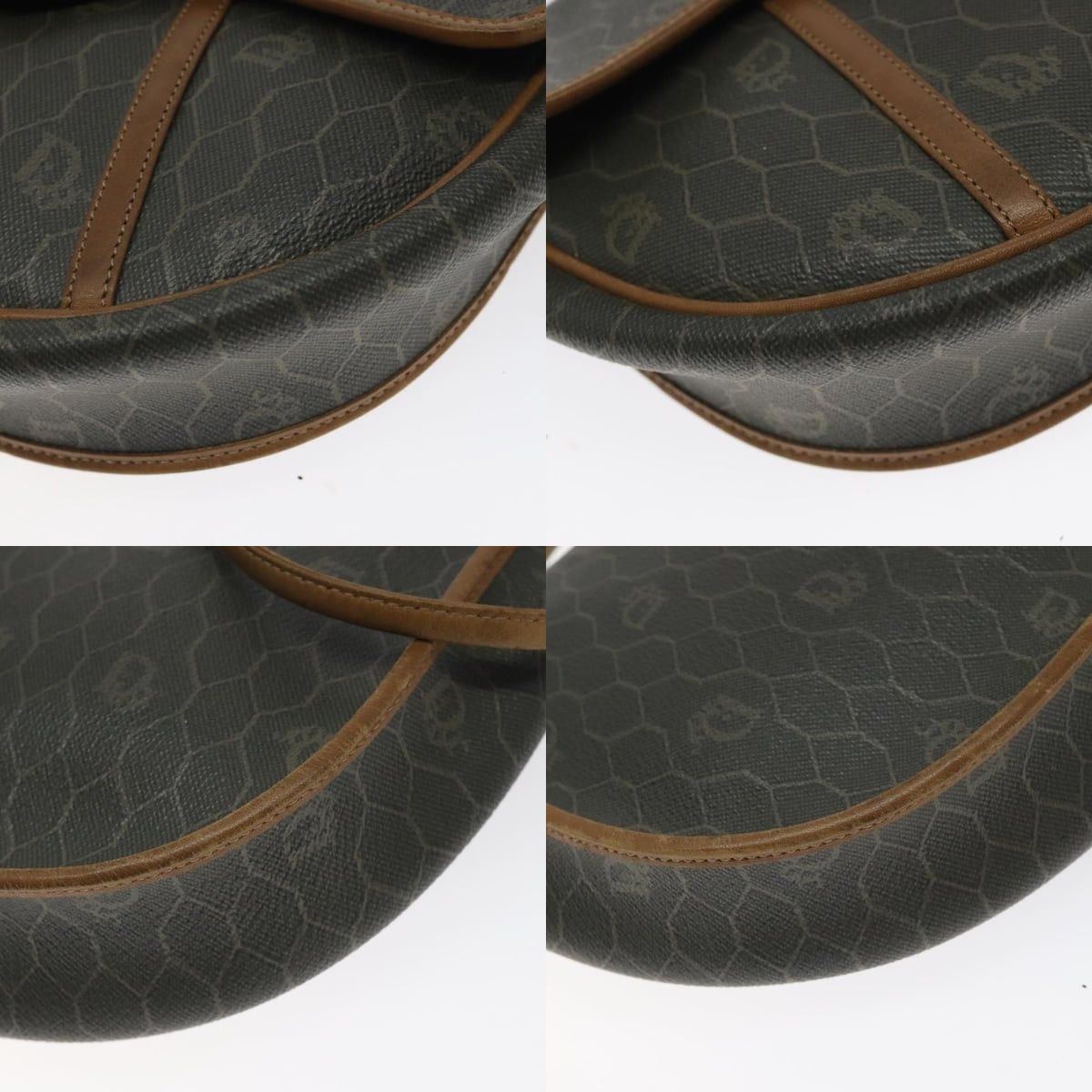 Dior DIOR Honeycomb Canvas Shoulder Bag Pvc Green Gold Size ONE SIZE - 10 Thumbnail